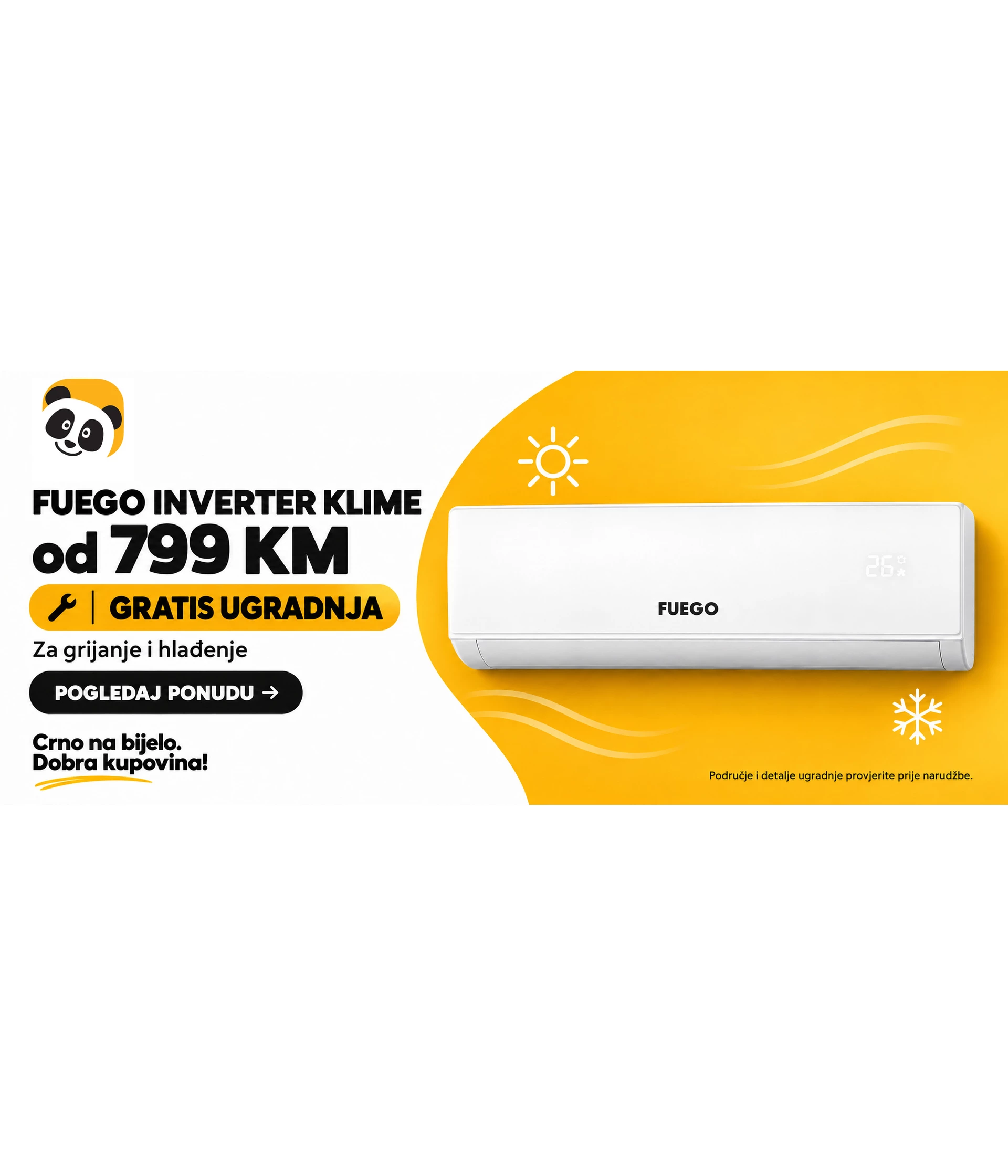 Fuego inverter klime – GRATIS UGRADNJA