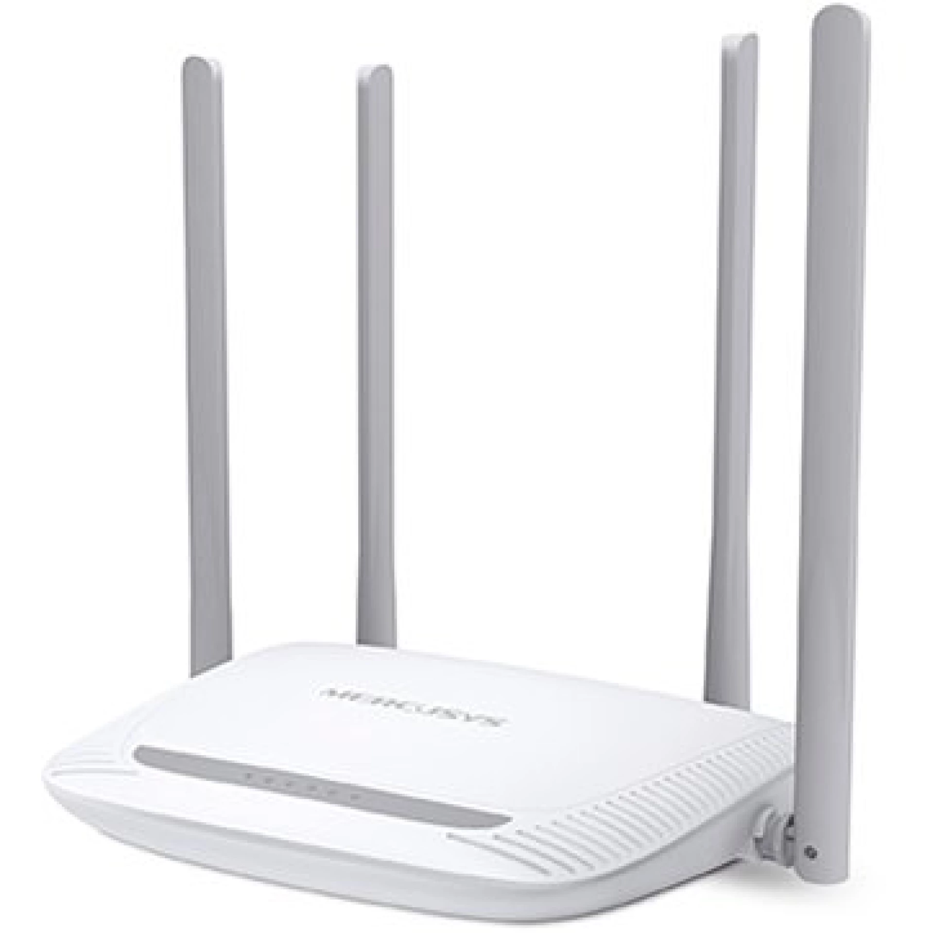 Mercusys 300Mbps Enhanced Wireless N Router, 4x10/100Mbps LAN ports, 1x10/100Mbps WAN port, 4 x 5dBi fixed omni directional antennas, WDS bridge, 2.4GHz guest network