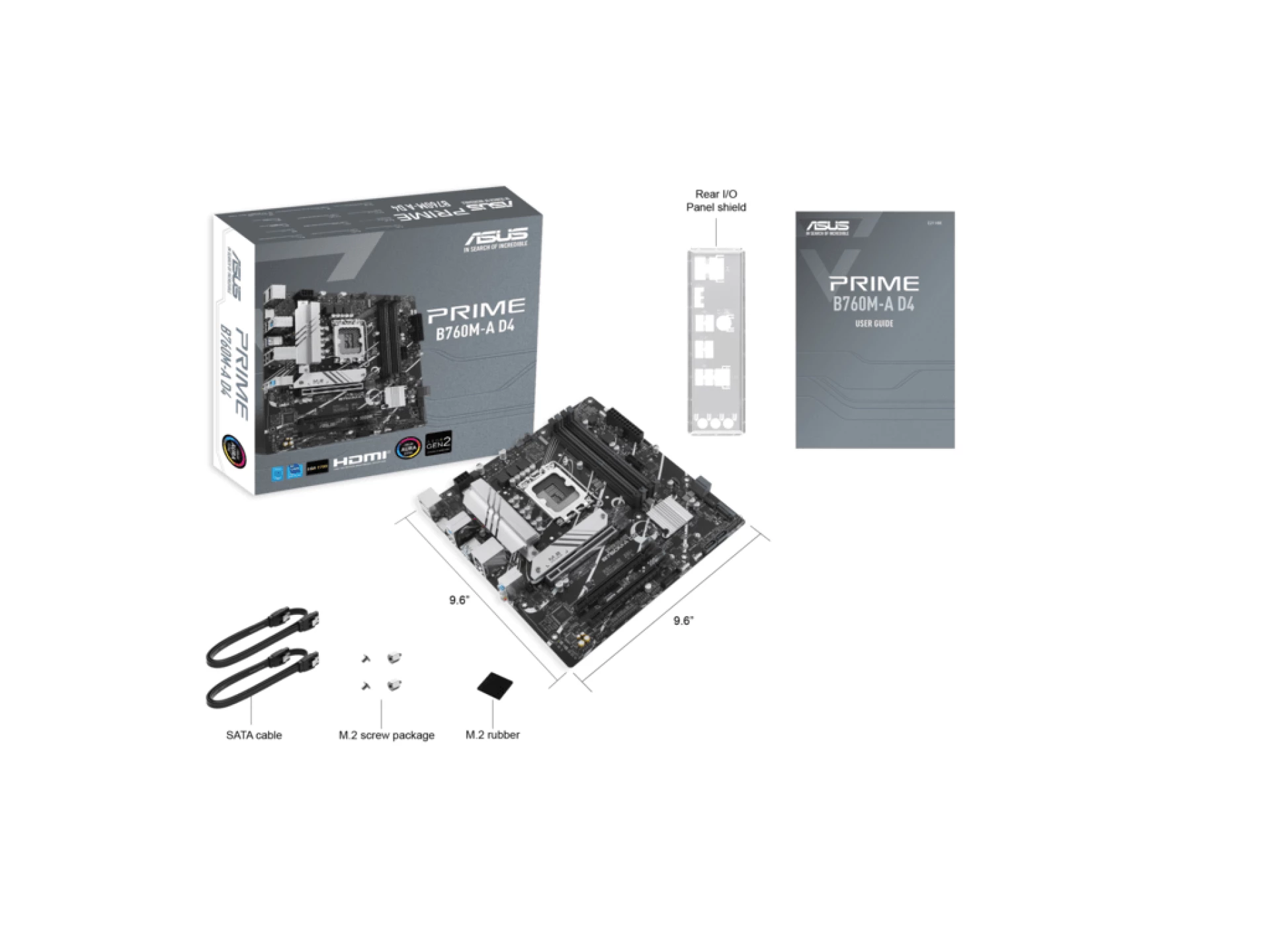 ASUS MB PRIME B760M-A D4-CSMIntel B760, LGA 1700, 2x M.2,4xDDR4; 2xHDMI, DP, mATX