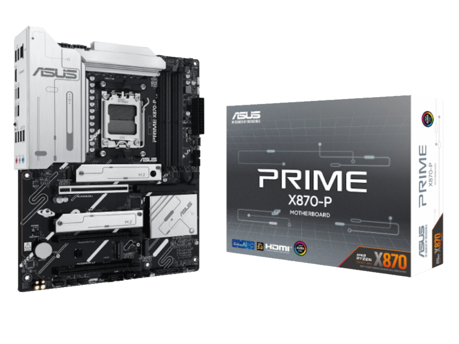 ASUS MB PRIME X870-PX870, AM5; 4xDDR54x M.2; 2x SATA,HDMI,10x USB, RAID,ATX