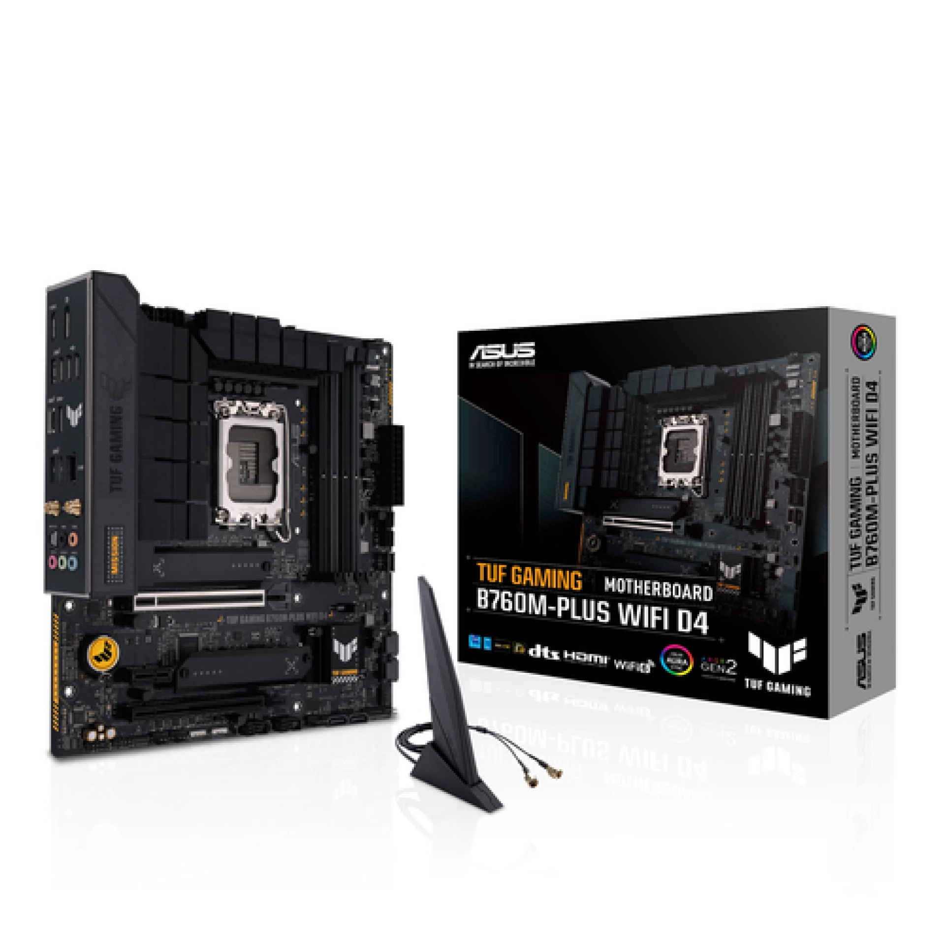 ASUS MB TUF GAMING B760M-PLUSWIFI, LGA1700;4xDDR5, 2x M.24x SATA, HDMI,DP;1xPCIe 5.0x16;mATX