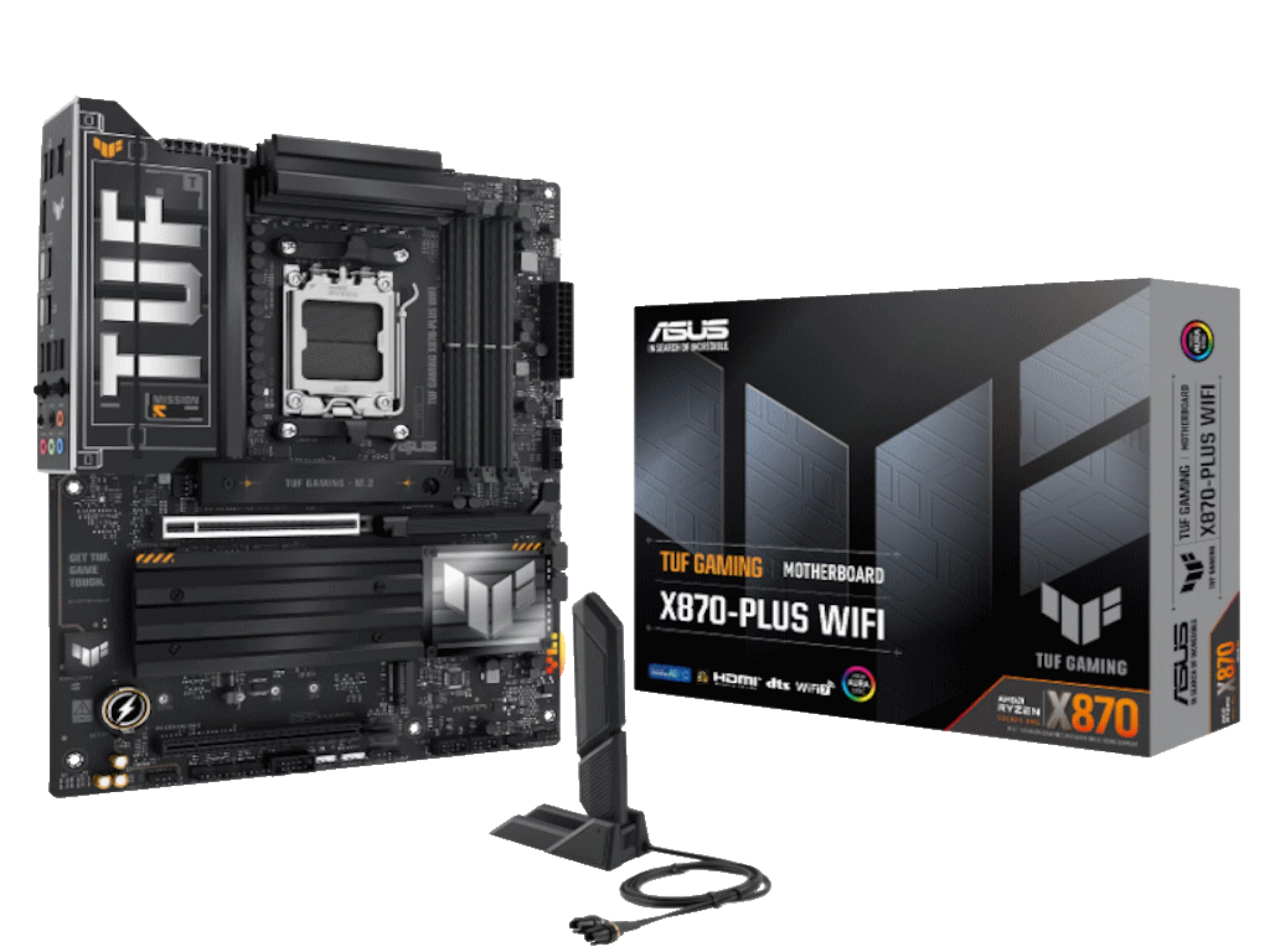 ASUS MB TUF GAMING X870-PLUS WWIFI, X870, AM5; 4xDDR54x M.2; 2x SATA,HDMI,10x USB, RAID,ATX