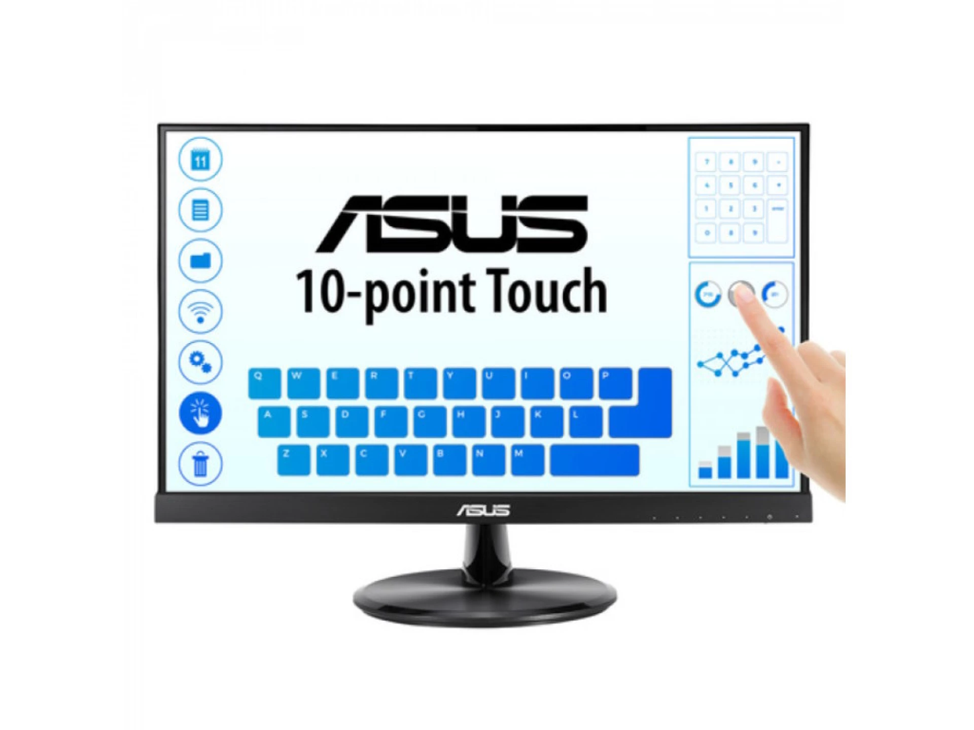 Asus monito VT229H 21,5" Touch21,5",Touch,IPS,250cd,VGA,HDMISpeakers,VESA 100x100