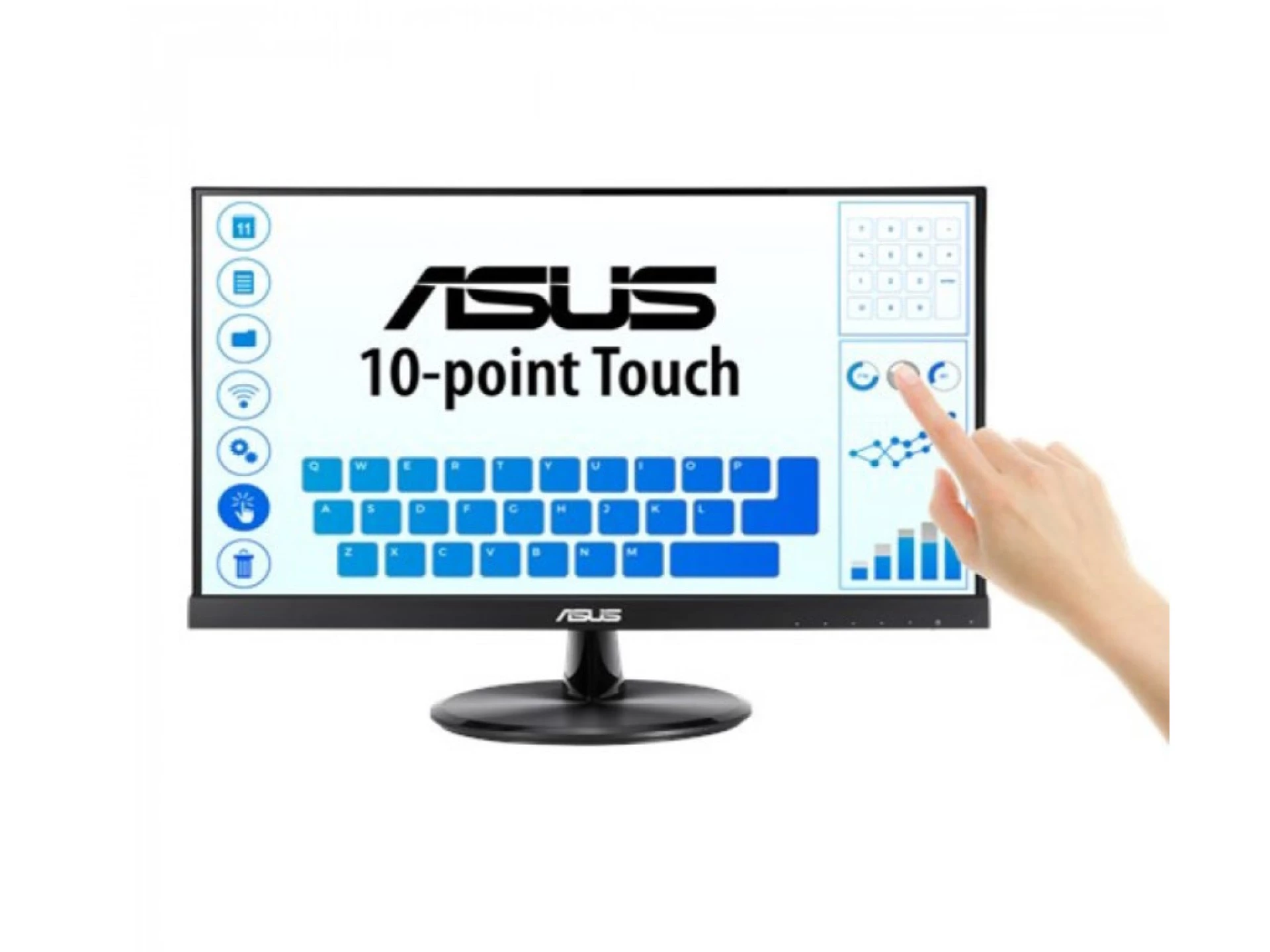 Asus monito VT229H 21,5" Touch21,5",Touch,IPS,250cd,VGA,HDMISpeakers,VESA 100x100