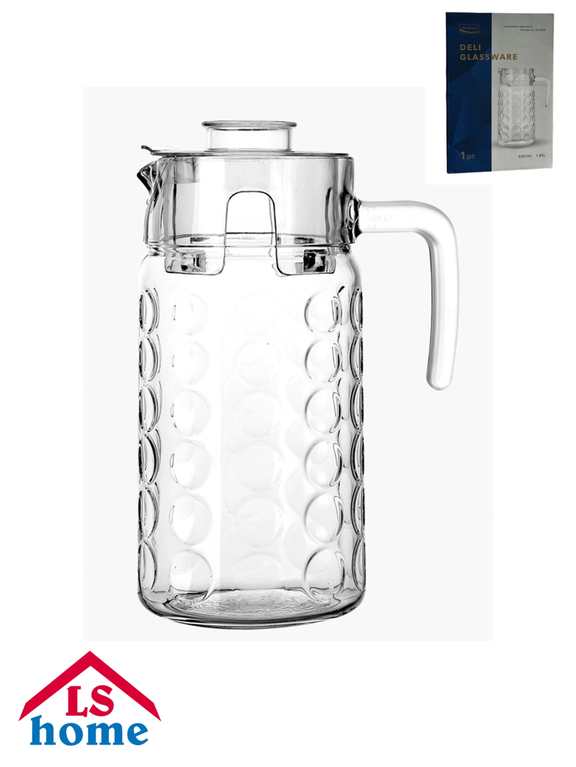 BOKAL 1/1 1,85L stakleni s poklopcem E001H1 DELISOGA 12# K50