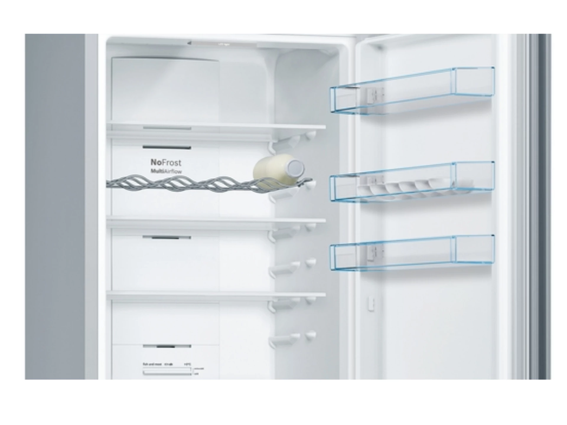 BOSCH Samostojeći Serie 4|No Frost, 203 X 60, INOX H:279L, Z:86L, 203CM, 39dB KGN39VLEB