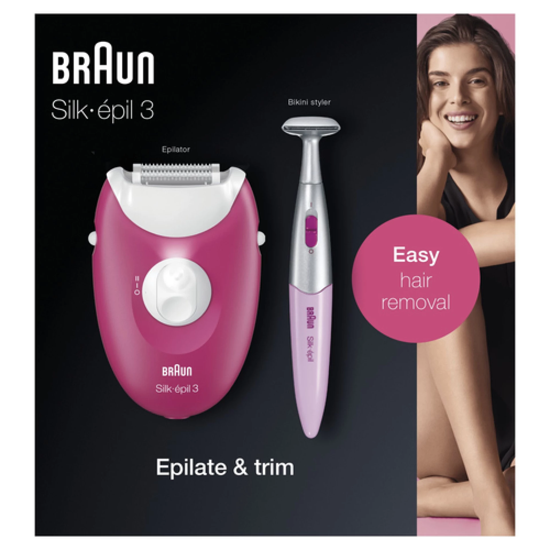BRAUN epilator Silk Epil 3 3-420 2 nastavka