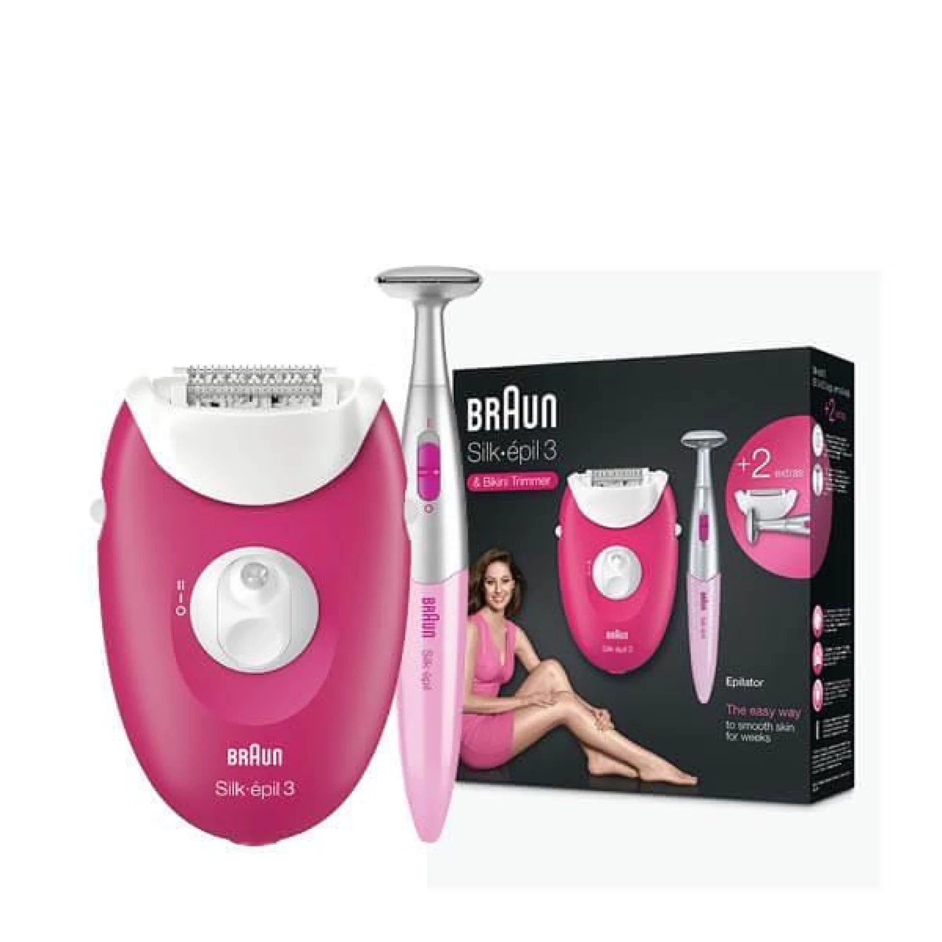 BRAUN epilator Silk Epil 3 3-420 2 nastavka