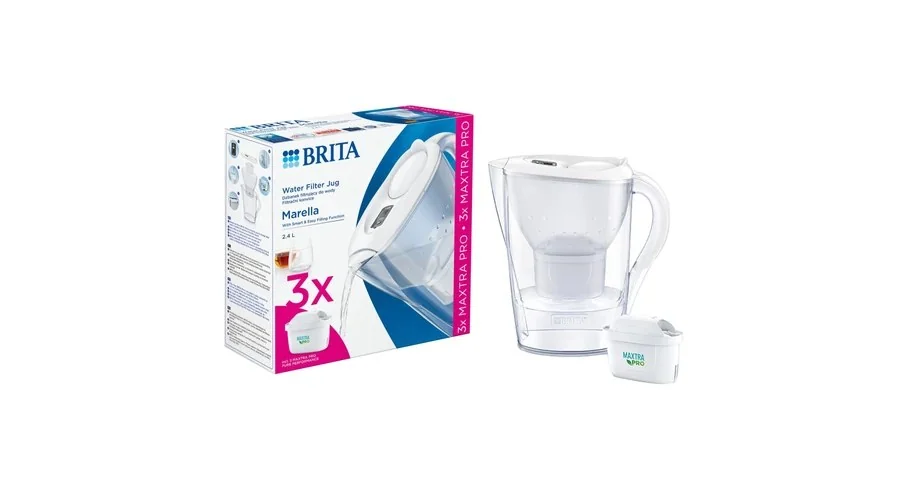 Bokal sa filterom za vodu BRITA Marella 2,4 bílá + 3x MX Pro PO 2024