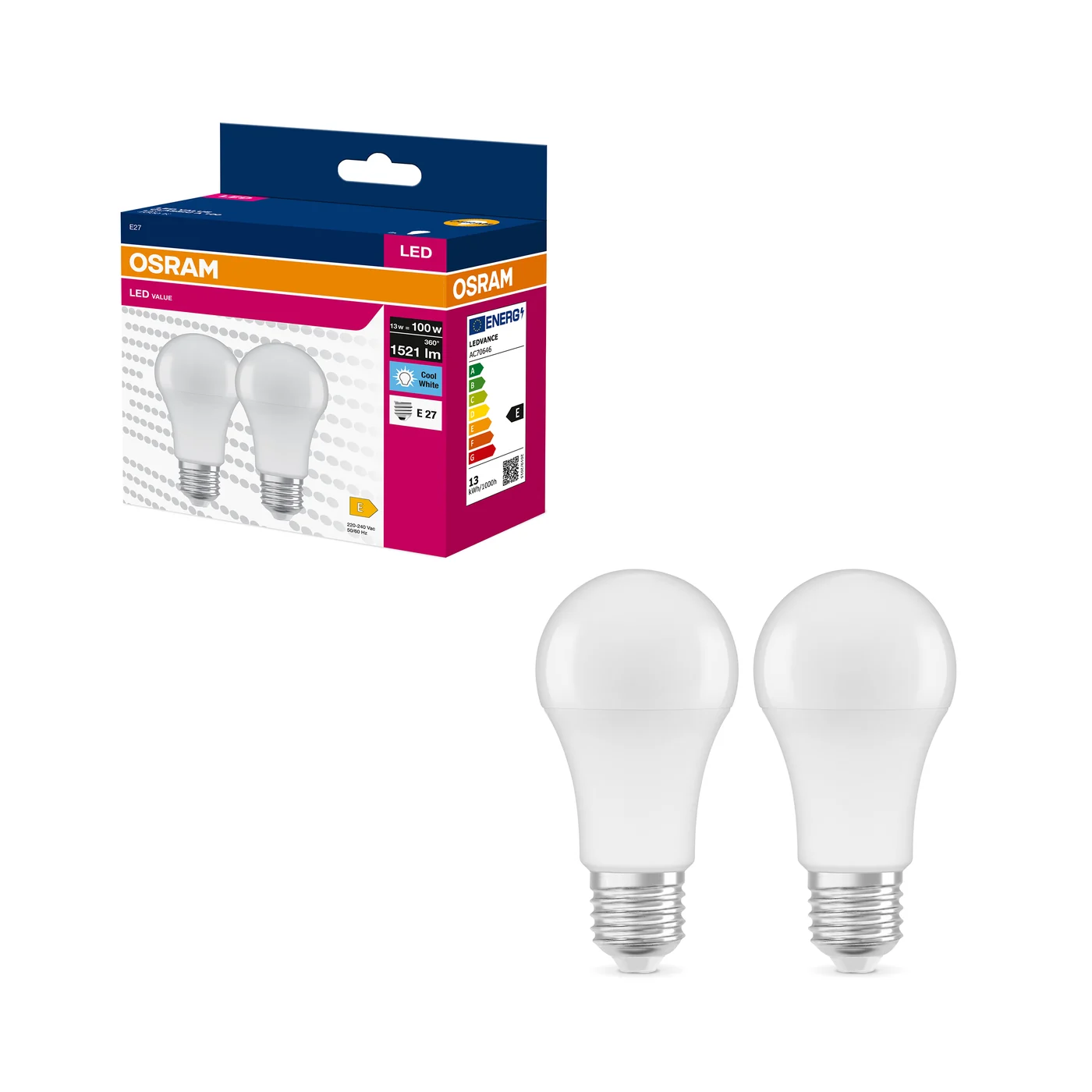 OSRAM sijalica 13W/840 230VFR E27 FS2