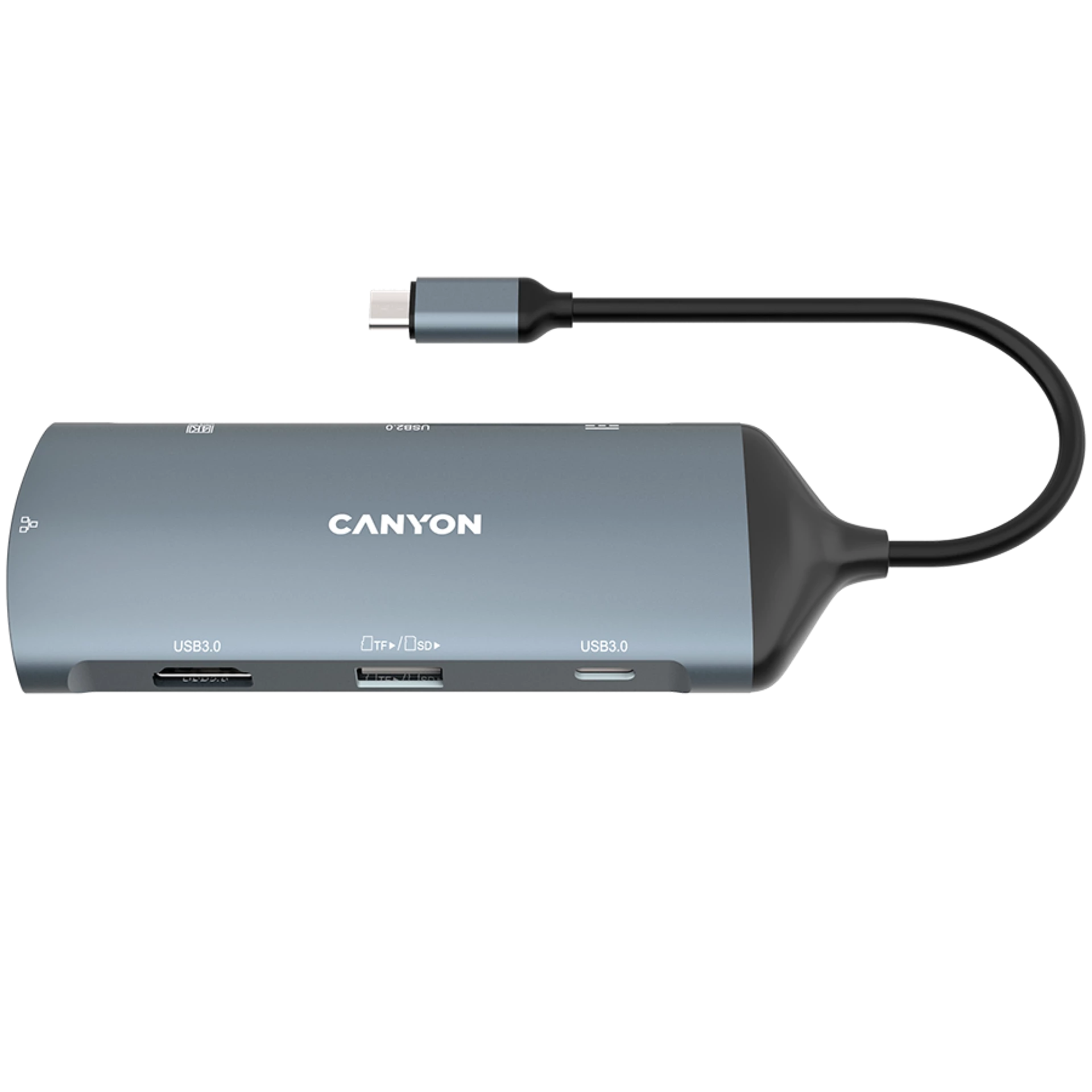 CANYON hub DS-15 8in1 4k USB-C Dark Grey