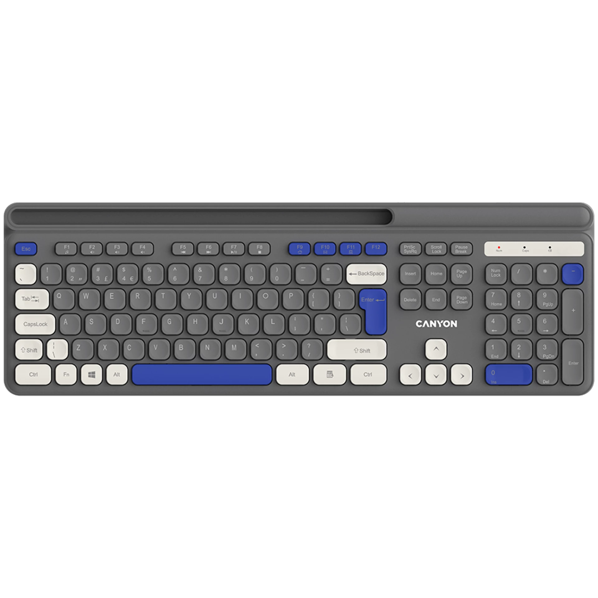 CANYON keyboard HKB-W03 EN/AD AAA Wireless Grey