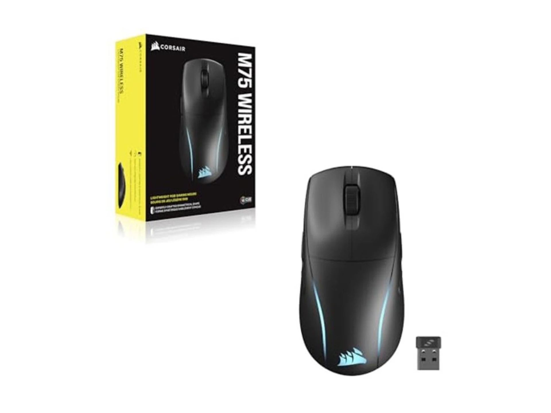 Corsair M75 Wireless RGB MouseLightweight Gaming, Black26000 DPI