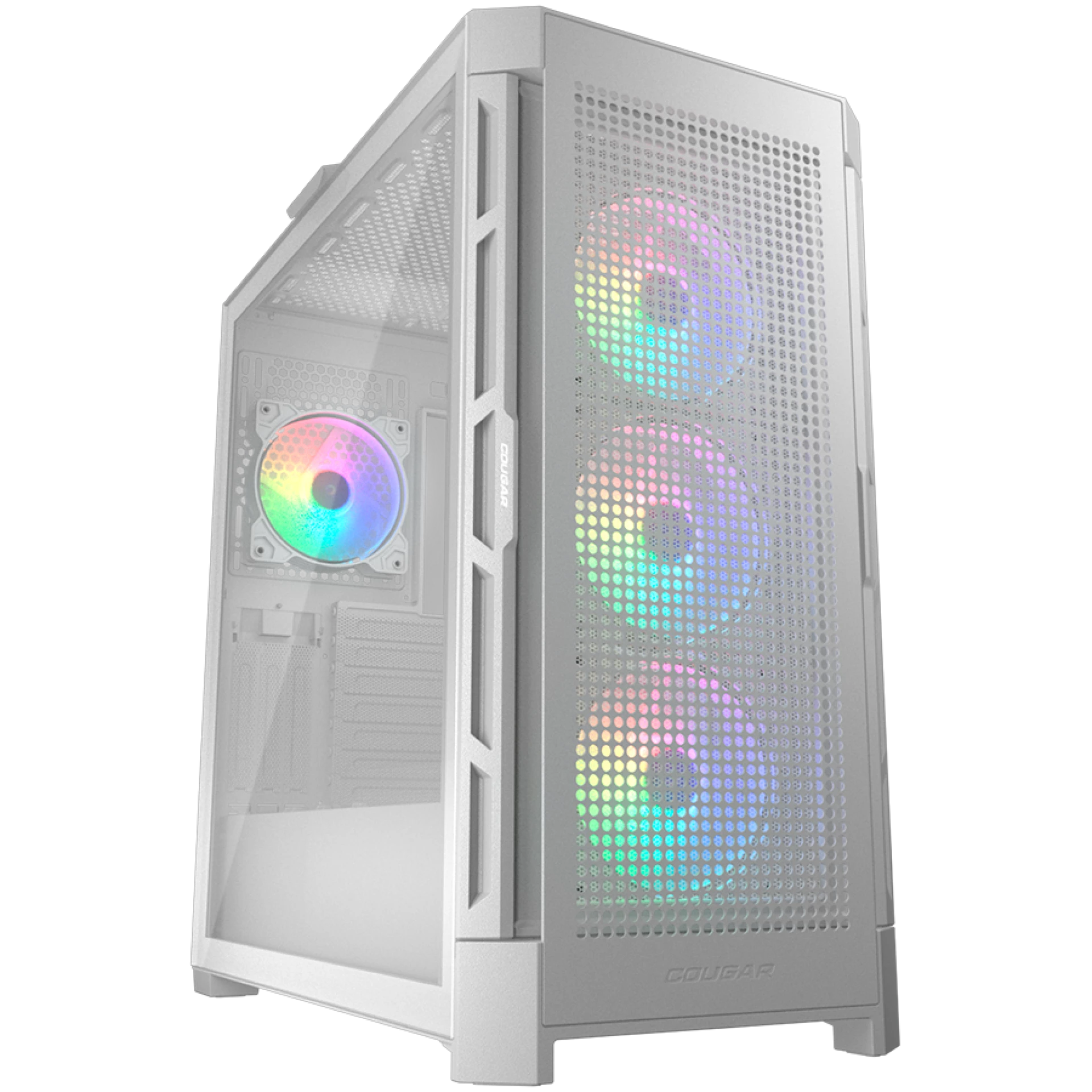 COUGAR | Duoface Pro RGB White | PC Case | Mid Tower / TG & Airflow Front Panel / 4 x ARGB Fans / TG Left Panel