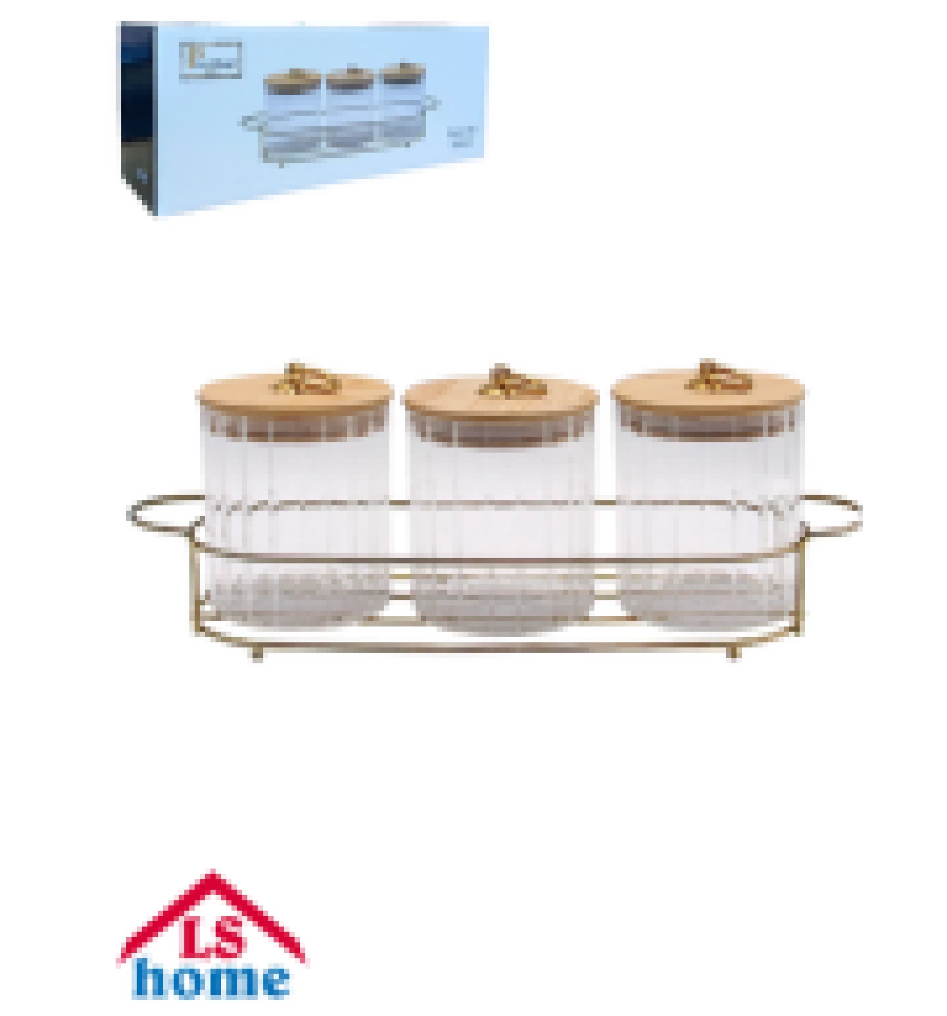 DOZA 3/1 500ml/staklena sa Bamboo poklopcem/na metalnom stalku 11064 Previllage