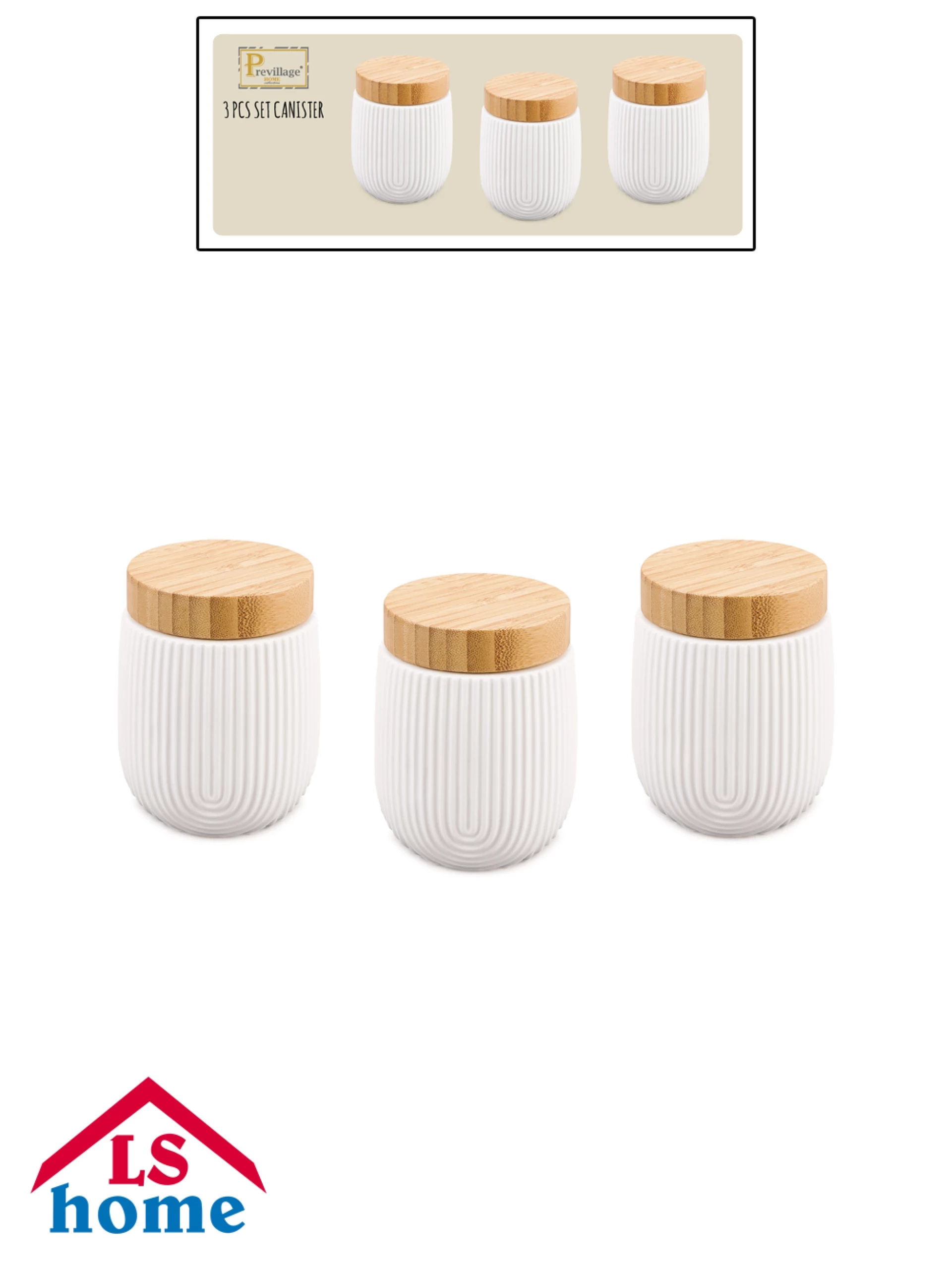 DOZA 3/1 9x12,5cm keramička/bijela s Bamboo poklopcem YG23-248-5 Previllage 8# K