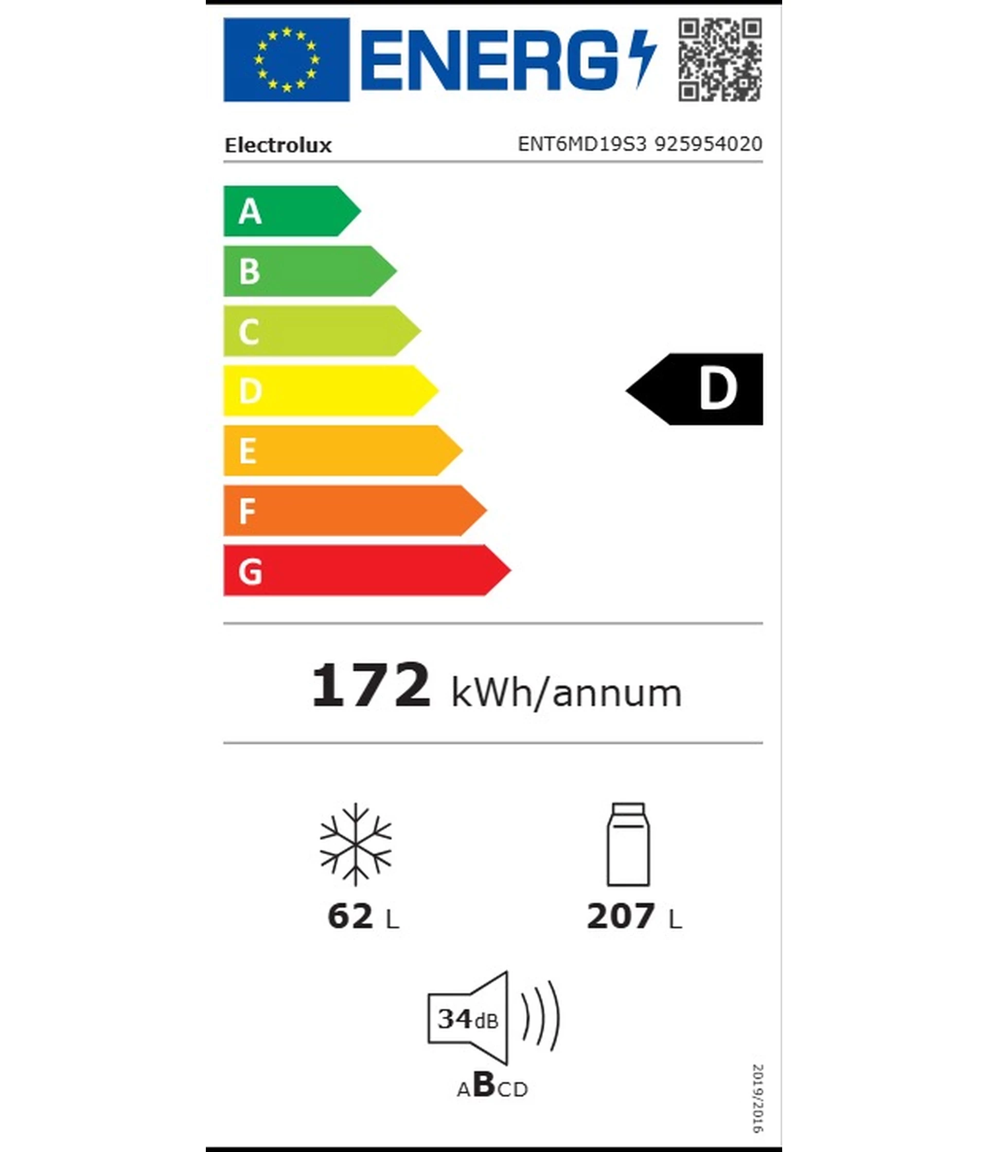 ELECTROLUX Ugradbeni frižider ENT6MD19S3