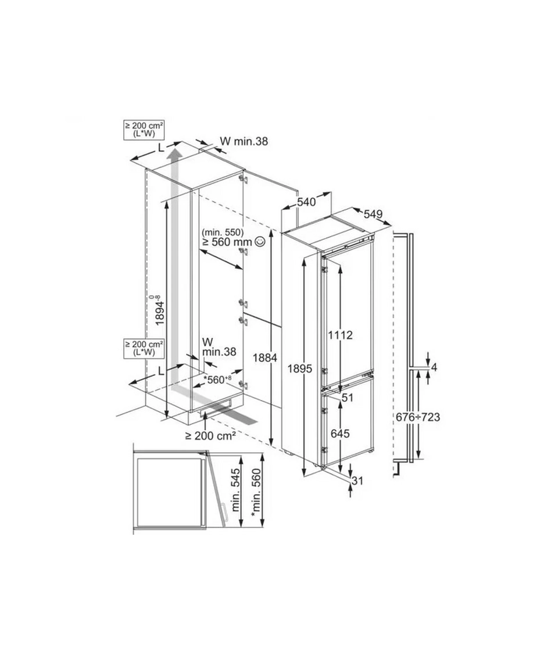 ELECTROLUX Ugradbeni frižider ENT6MD19S3