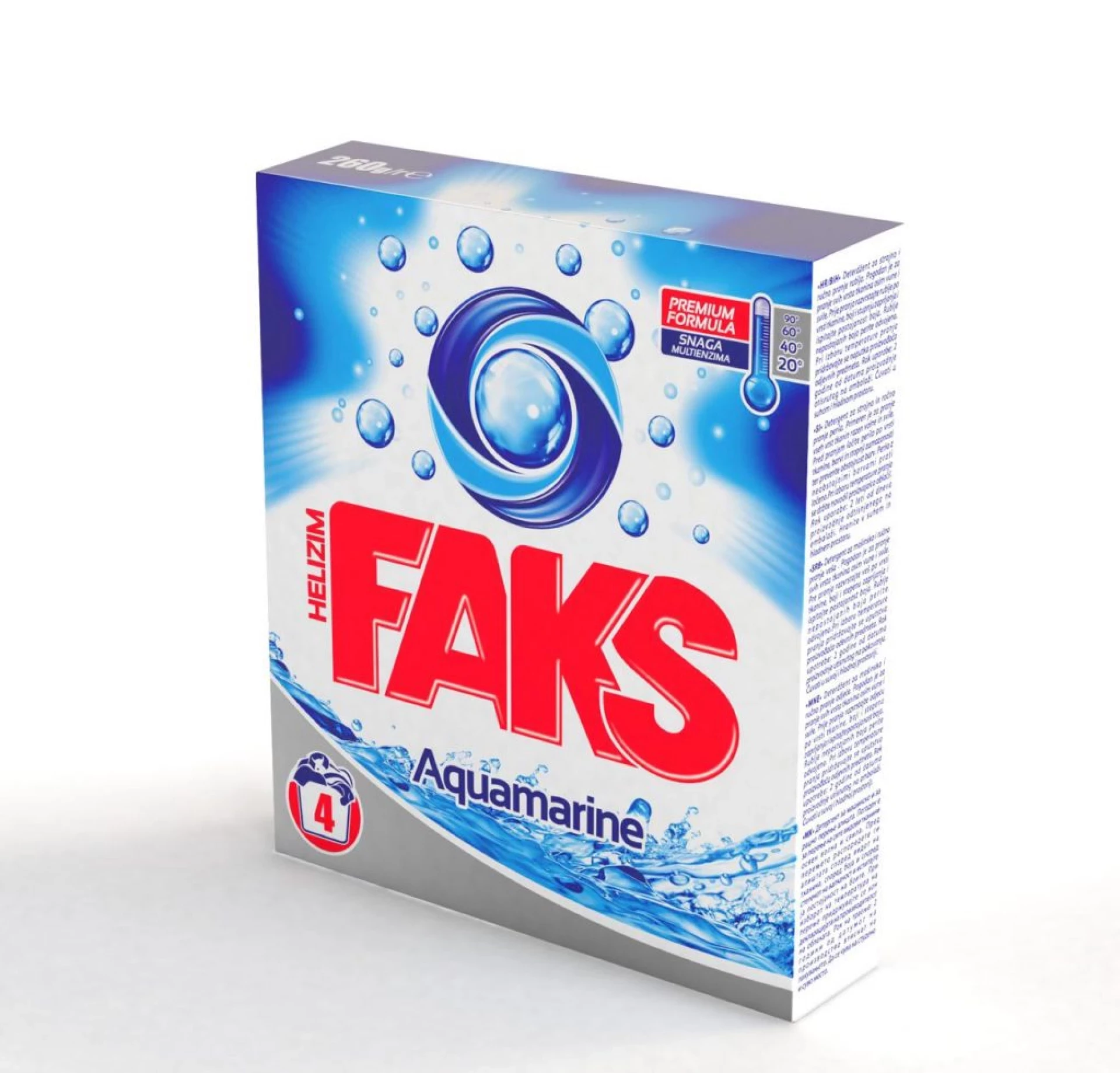 FAKS compact Aquamarine PE 4 pranja