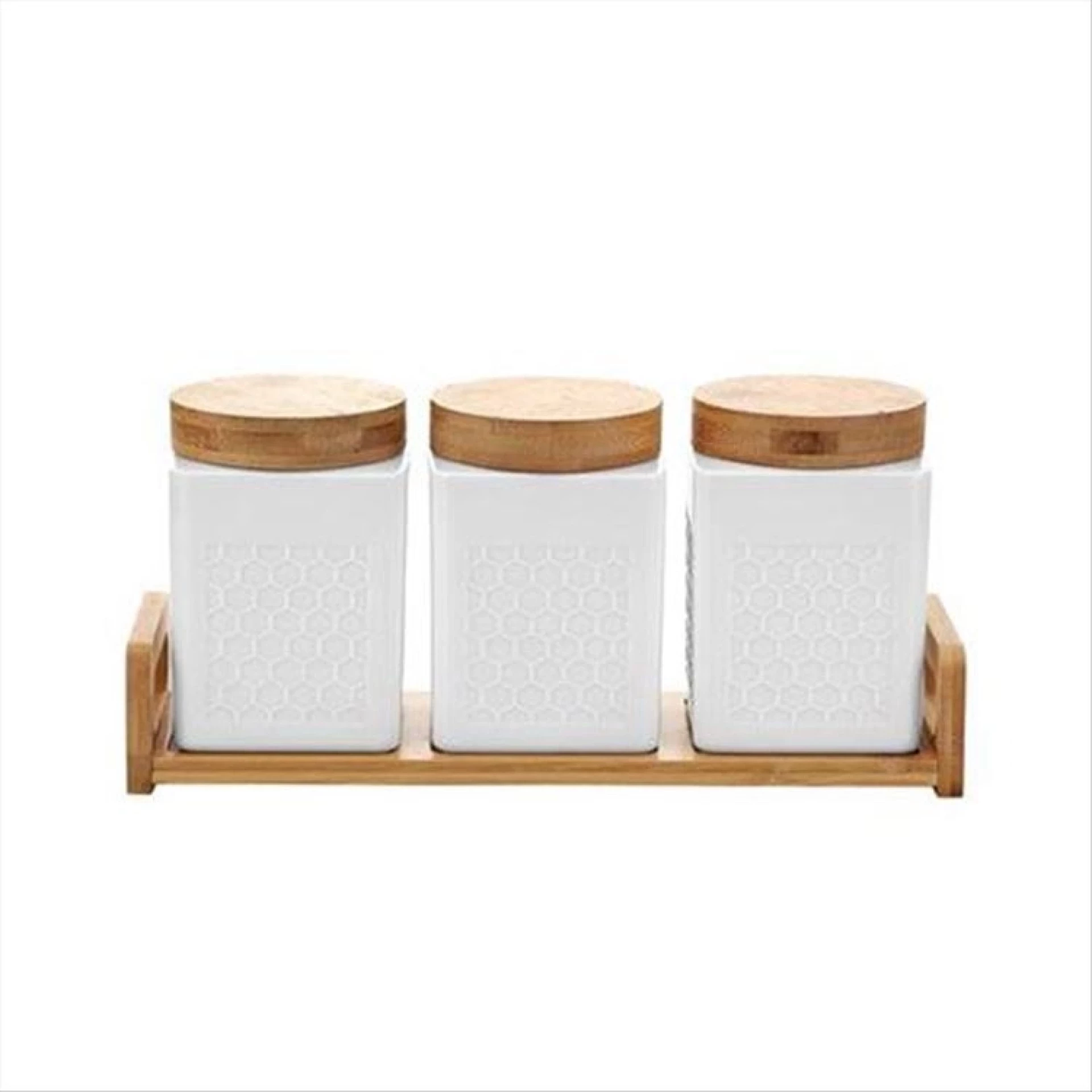 FG HAUS set kuhinjskih posuda 3/1 keramika i bambus BR-2401