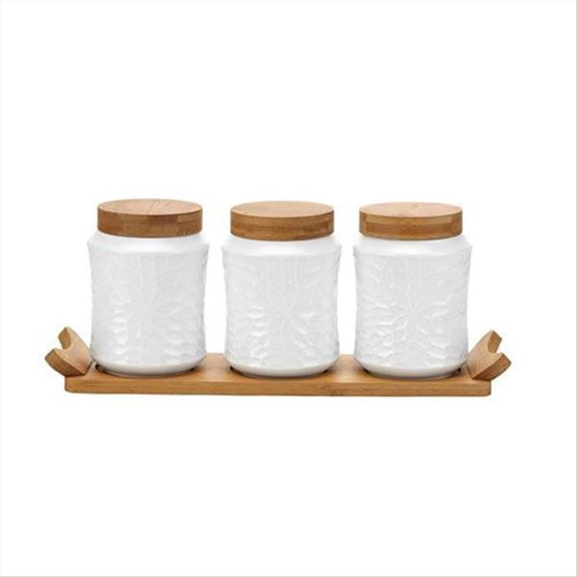FG HAUS set kuhinjskih posuda 3/1 keramika i bambus BR-2402
