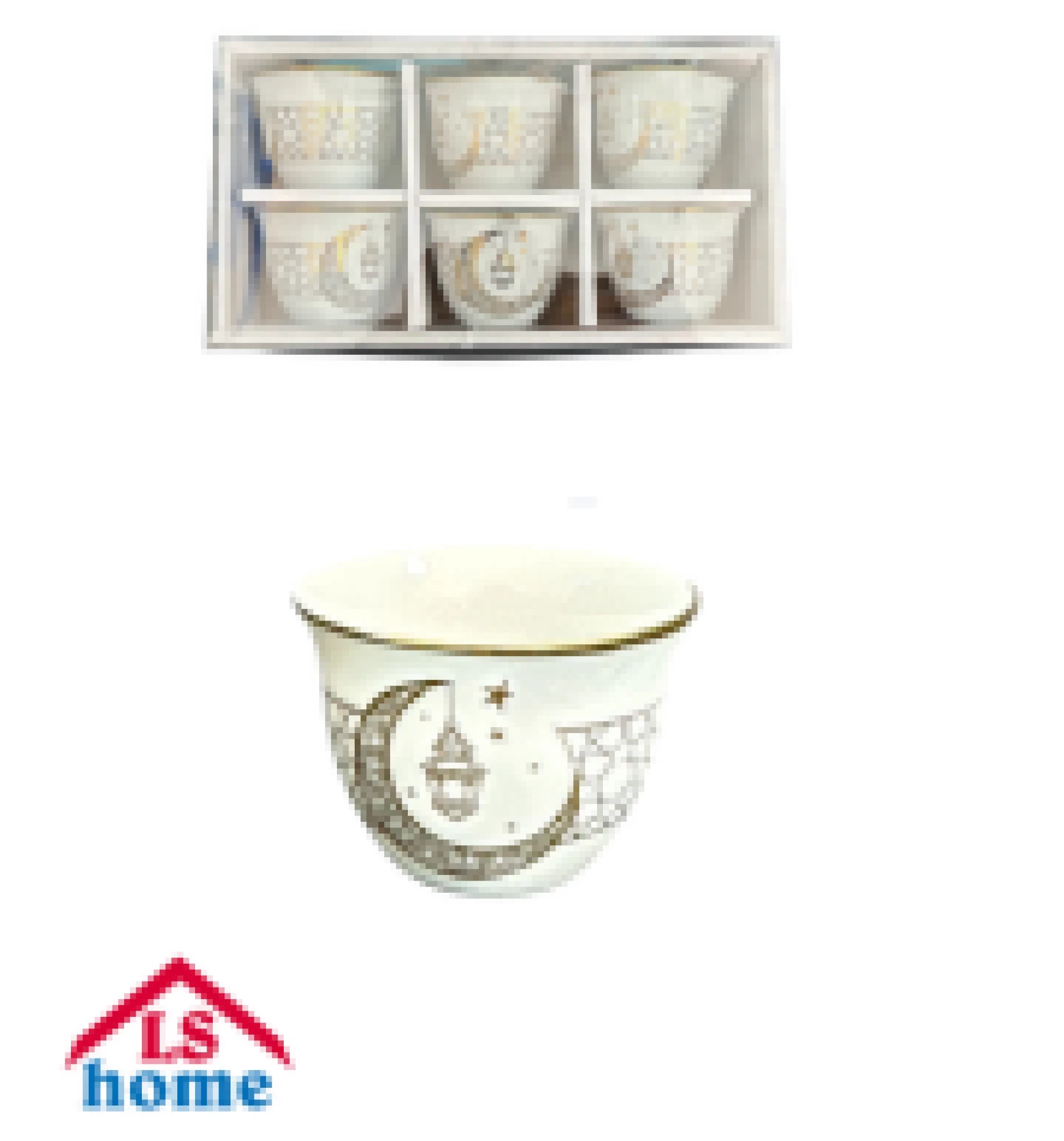 FILDŽANI 6/1 70cc/dekorativni/gold YU-112 Previllage 24# K50