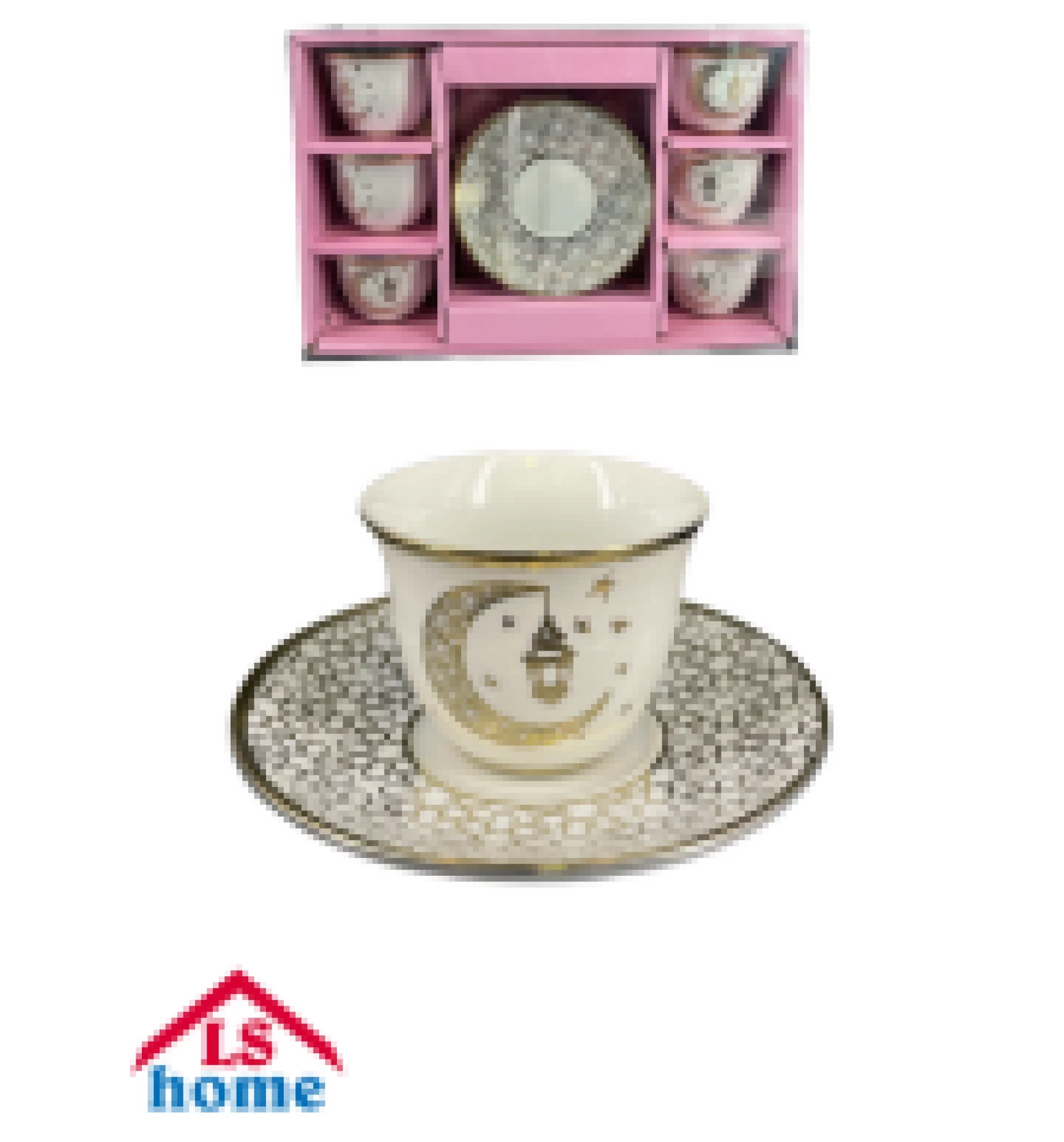 FILDŽANI 6/1 70cc/s tanjirićima/dekorativni/gold YKL8008 Previllage 12# K50