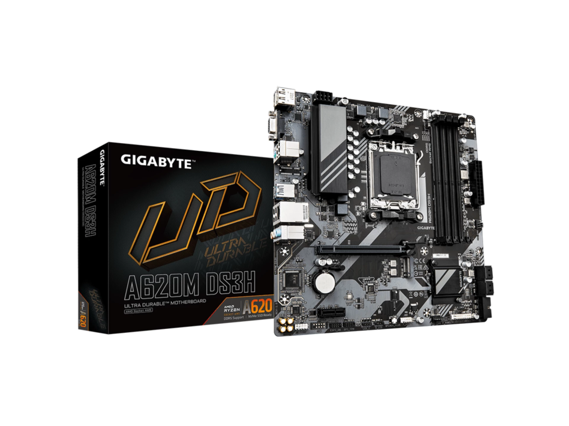 Gigabyte MB [A620M DS3H]AM5; 4xDDR5; M.2, 4xSATA;6xUSBHDMI, DP, VGA; mATX