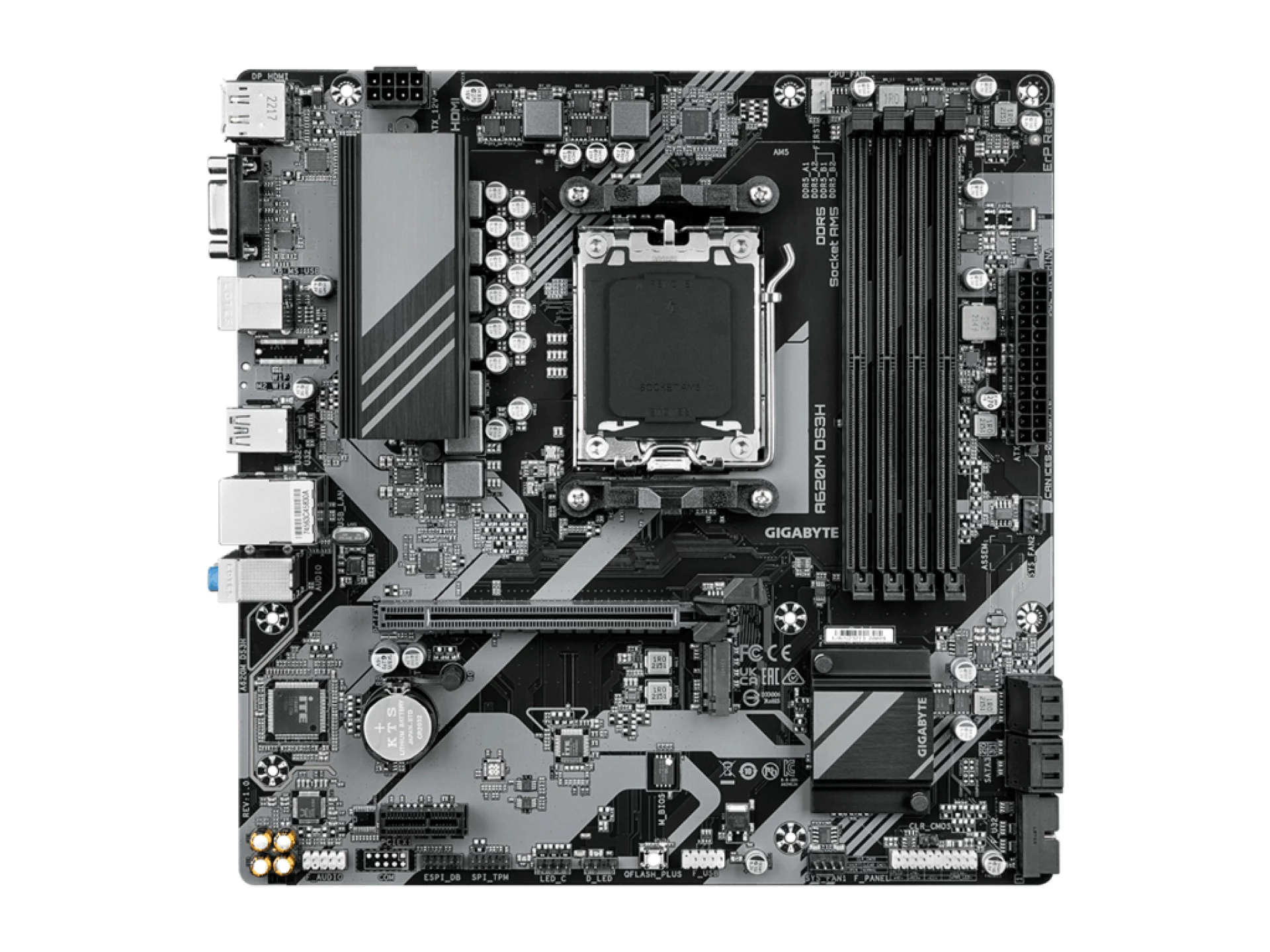 Gigabyte MB [A620M DS3H]AM5; 4xDDR5; M.2, 4xSATA;6xUSBHDMI, DP, VGA; mATX