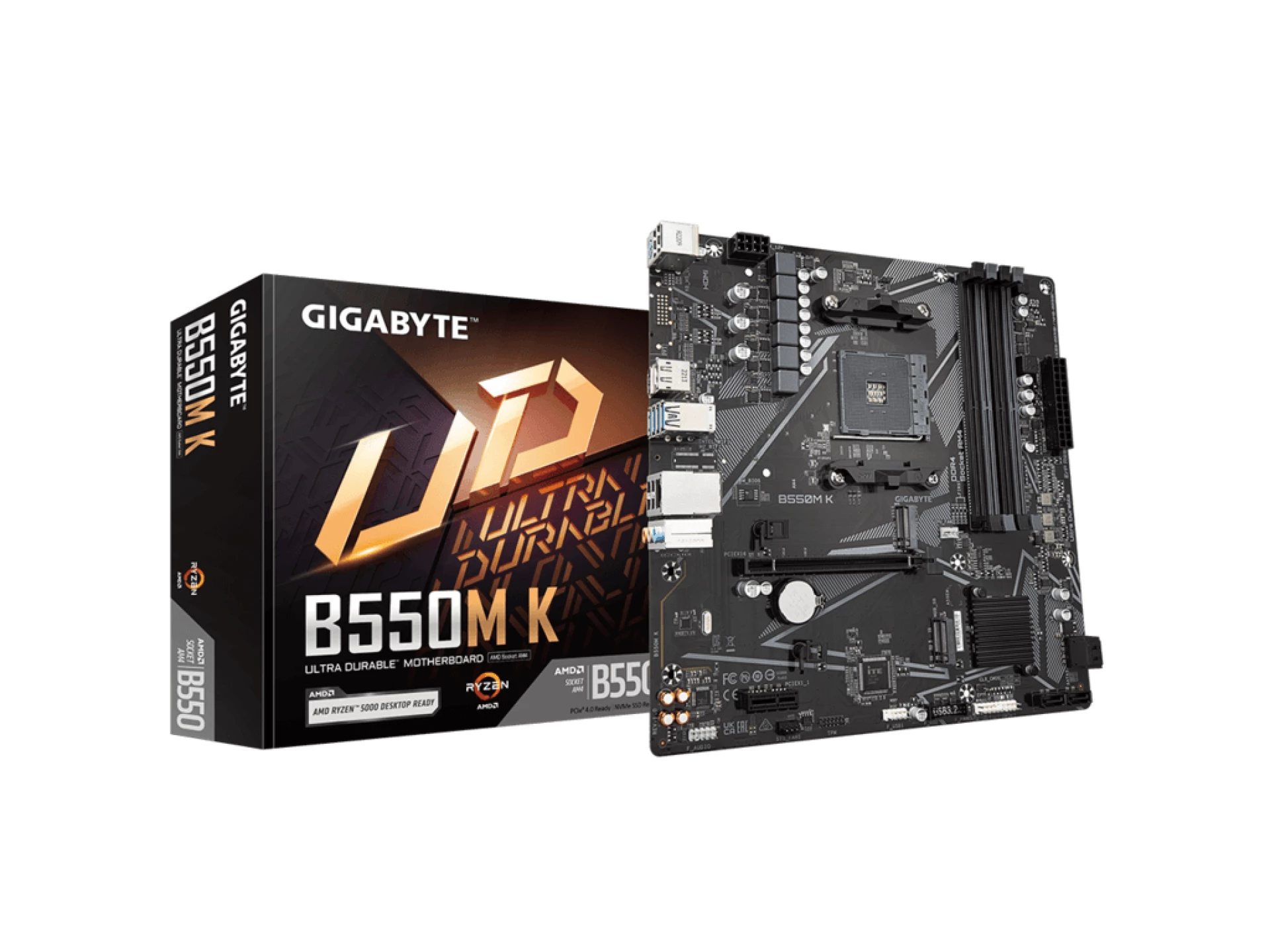 Gigabyte MB [B550M K];AM4; 4xDDR4; 2xM.2; 4xSATA;8xusB; DP; HDMI; PS2; mATX