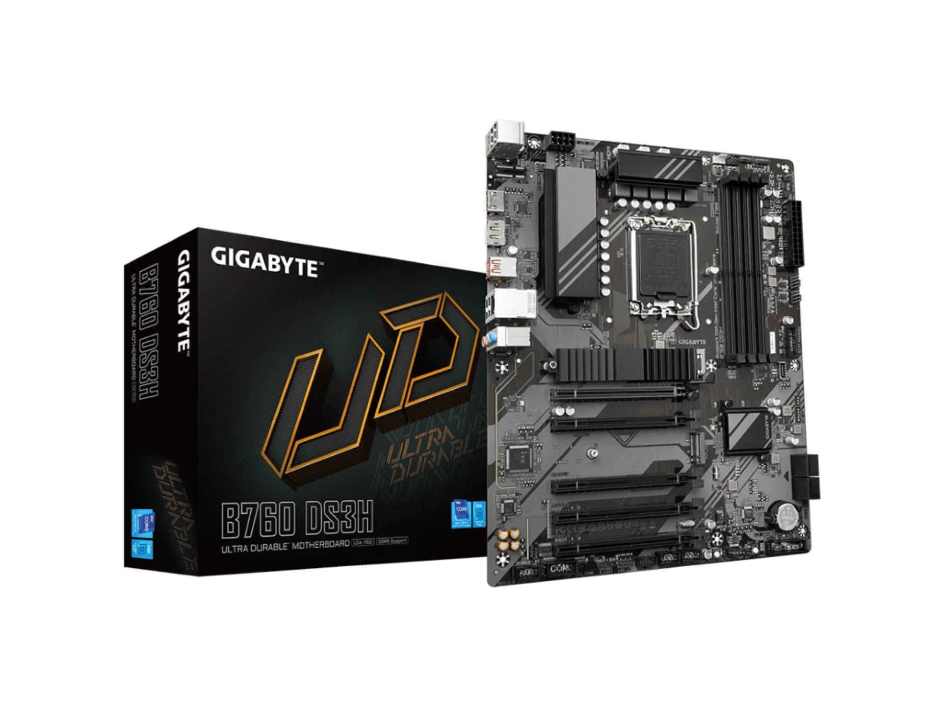 Gigabyte MB B760 DS3HLGA1700; 4xDDR5; 2xM.2, 4xSATA6xUSB; HDMI, DP; ATX