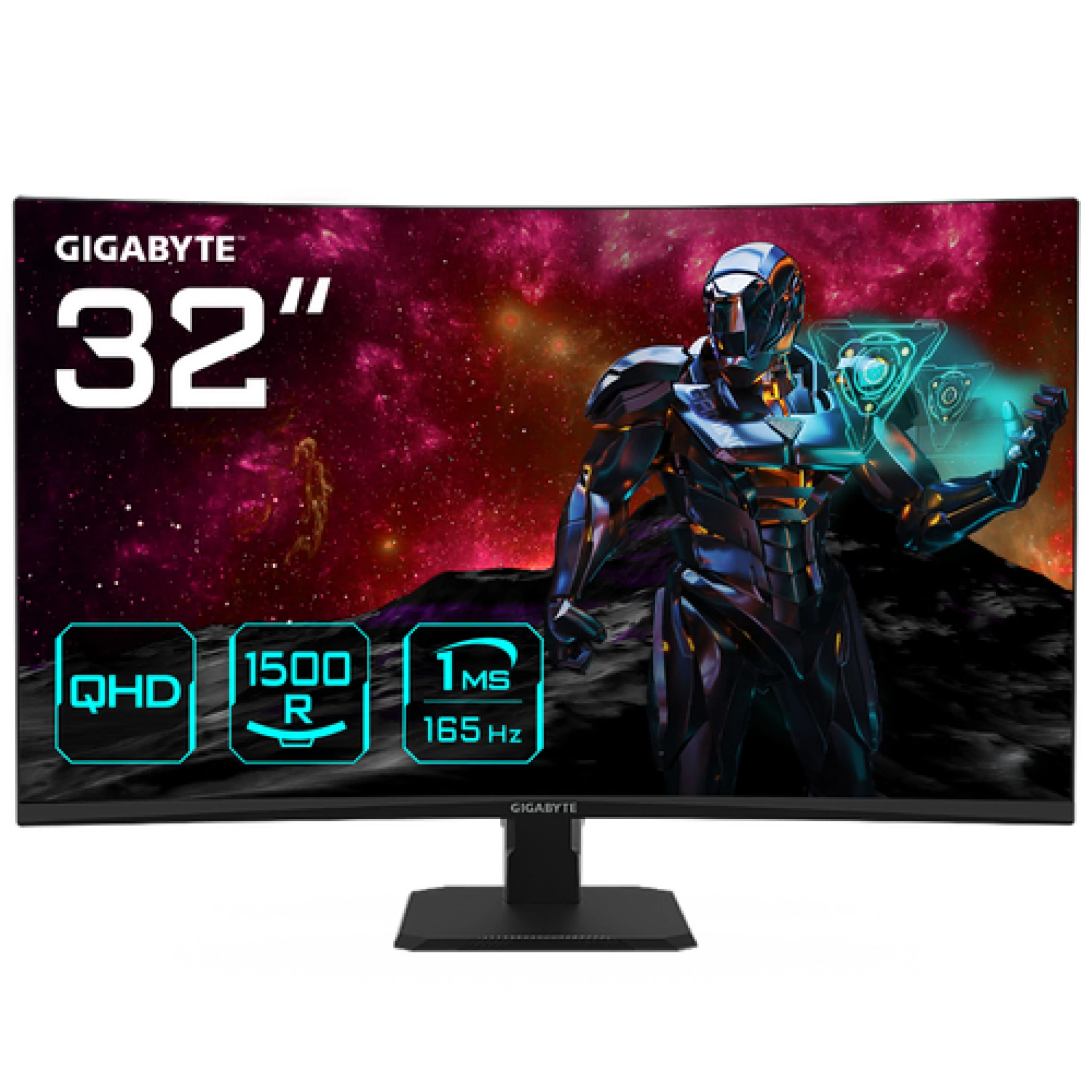 Gigabyte Monitor 31.5" GS32QC31.5" VA 1500R, 2560x1440 QHD 300cd, 170Hz, 1ms, 2x HDMI, 1x DP