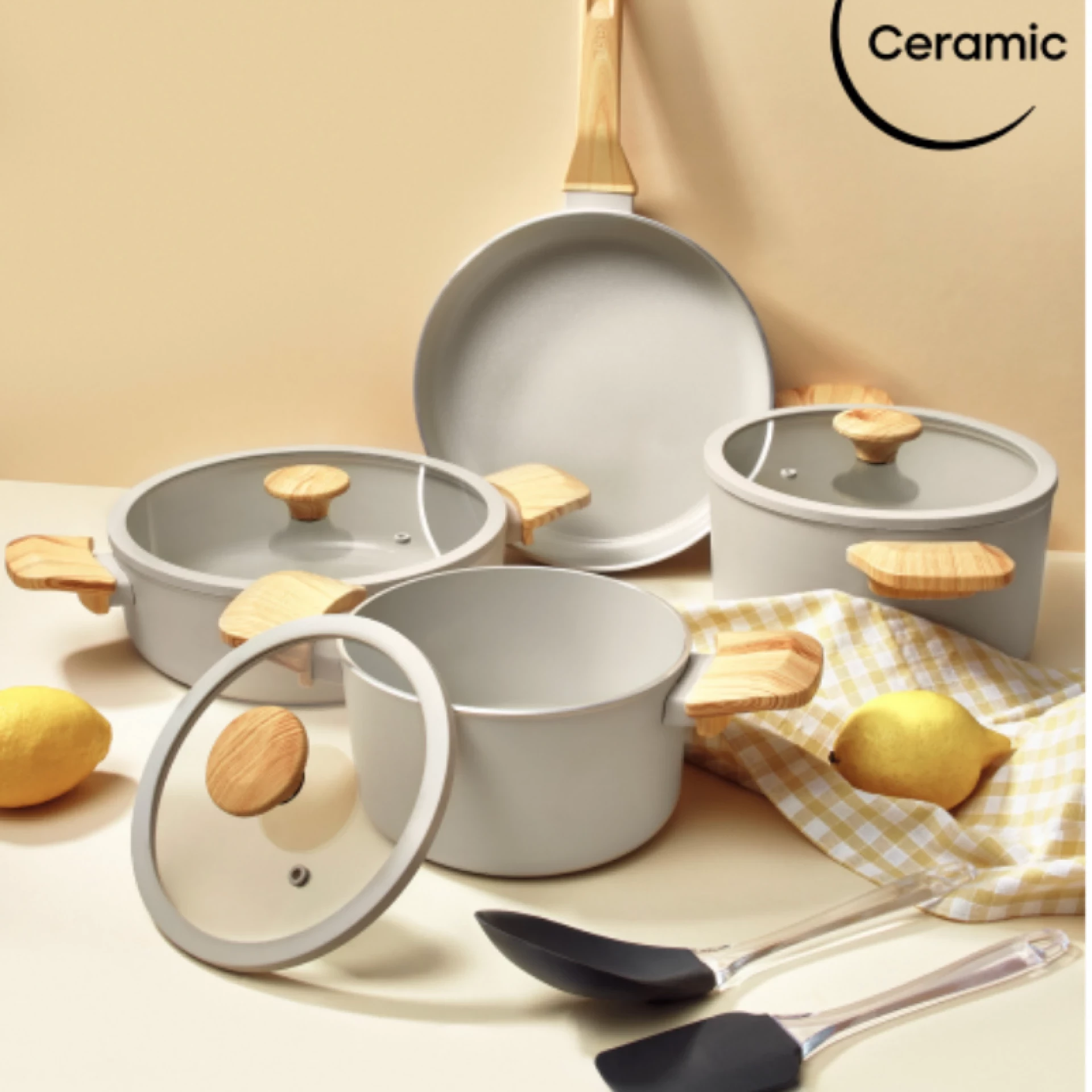 GIGILLI set šerpi CELINE bež 9PCS