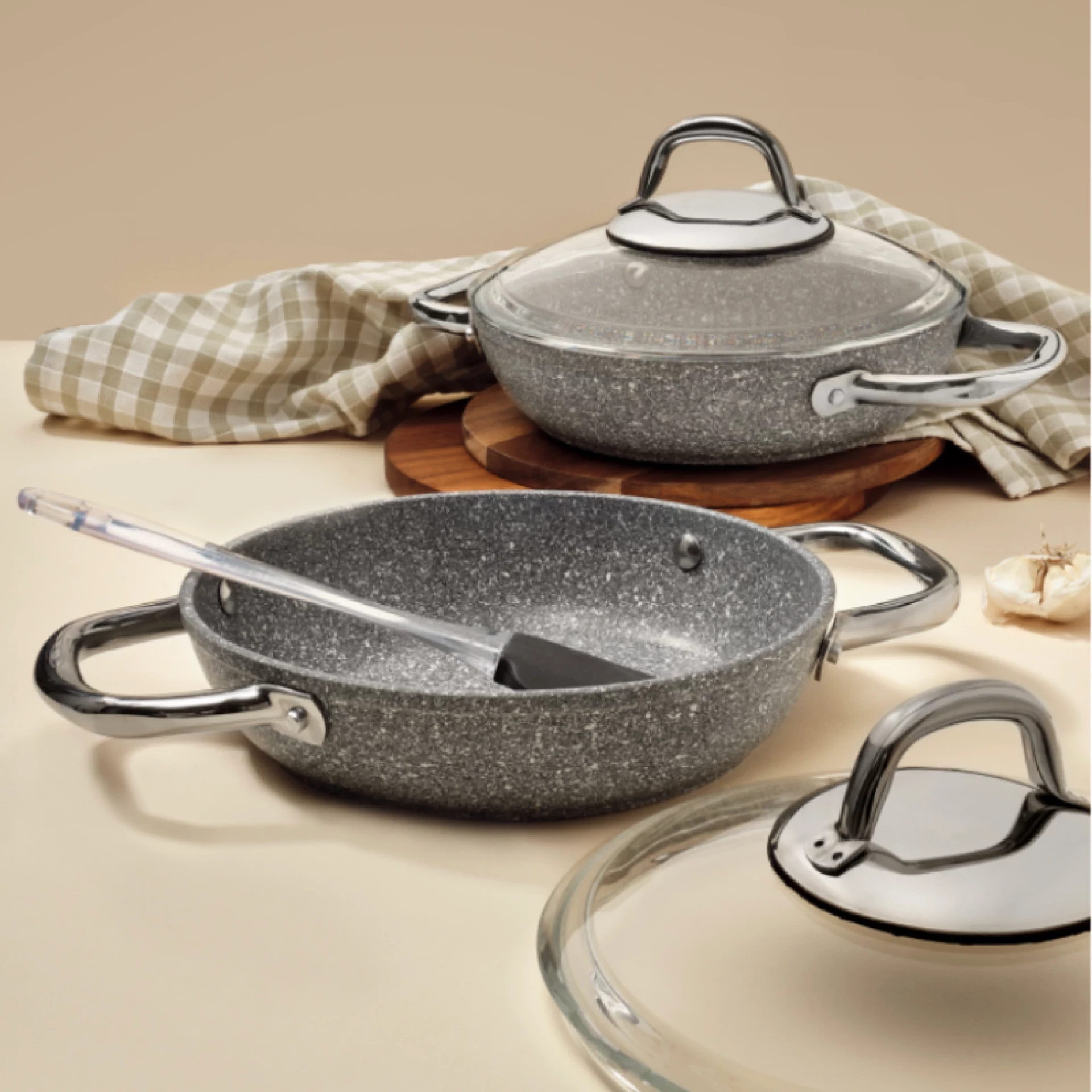 GIGILLI set tava URLA siva 5pcs