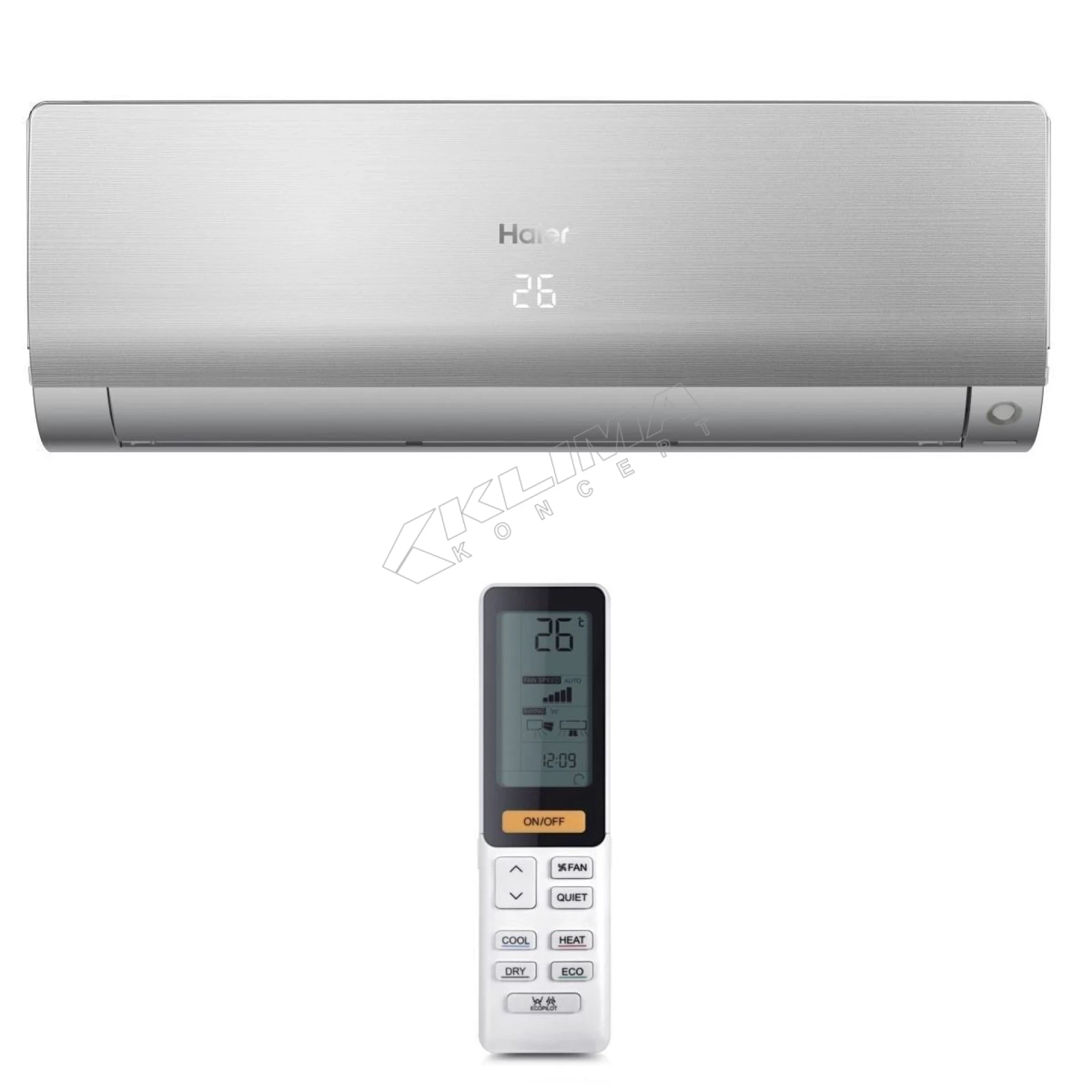 HAIER klima AS35S2SF1FA-S + 1U35S2SM1FA-2 FLEXIS PLUS WI-FI siva