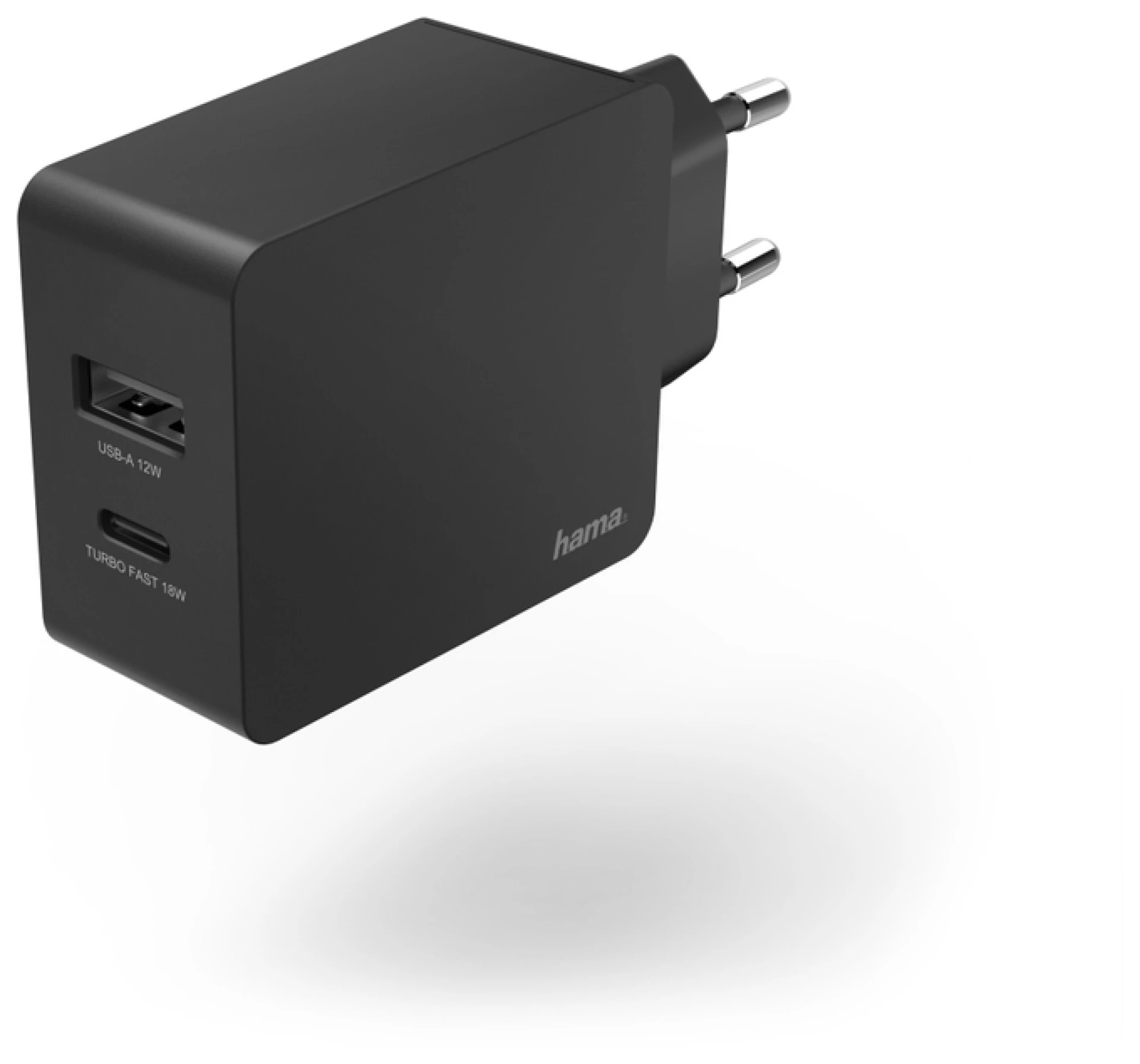 HAMA punjač USB-C 6 USB-A baza 30W crni QC