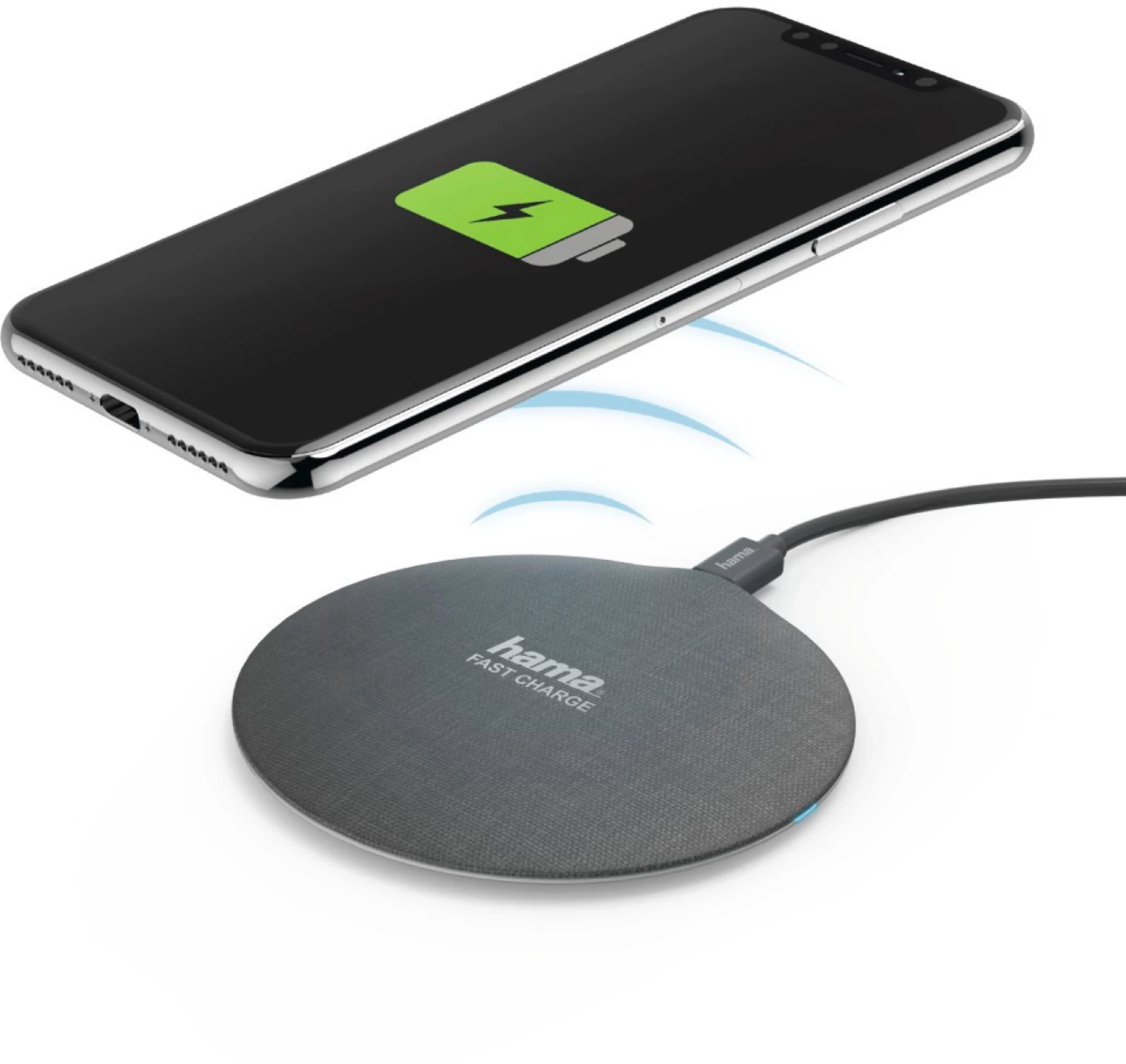 HAMA Wireless punjač FC10 Metal crni