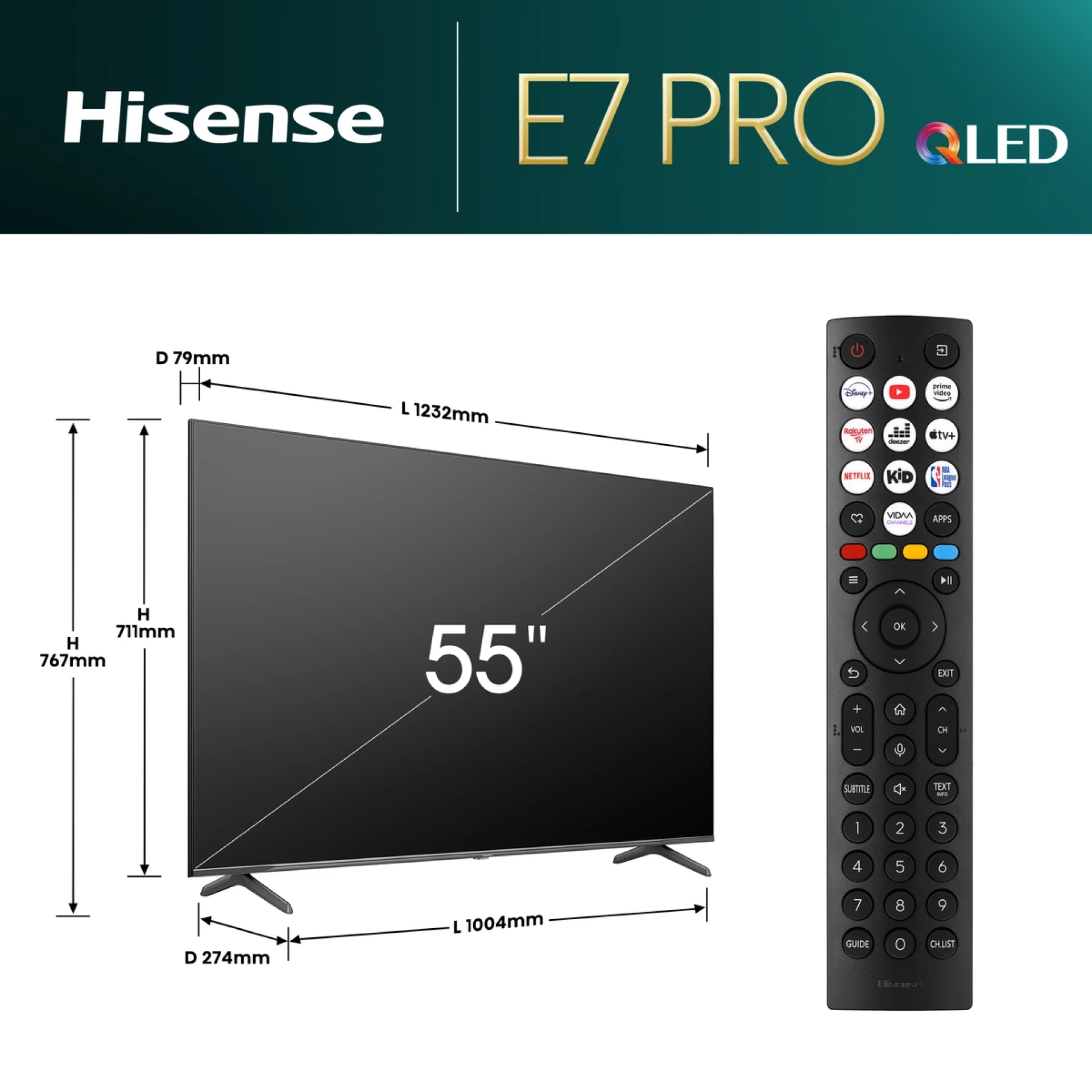 HISENSE TV 55E7NQ PRO