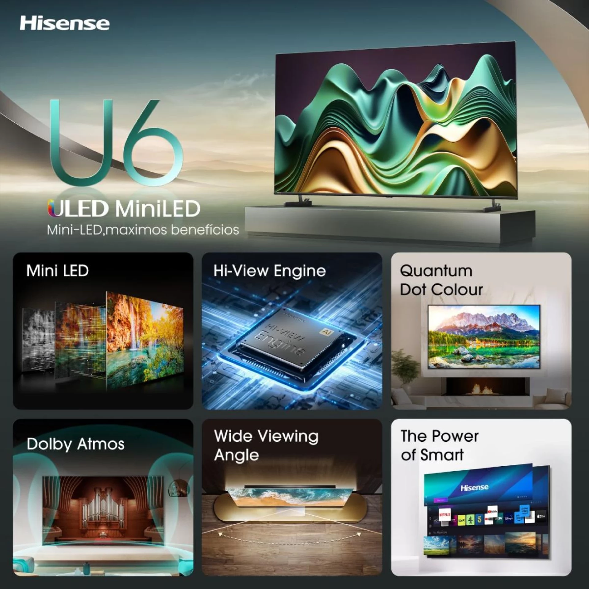 HISENSE TV 55U6NQ