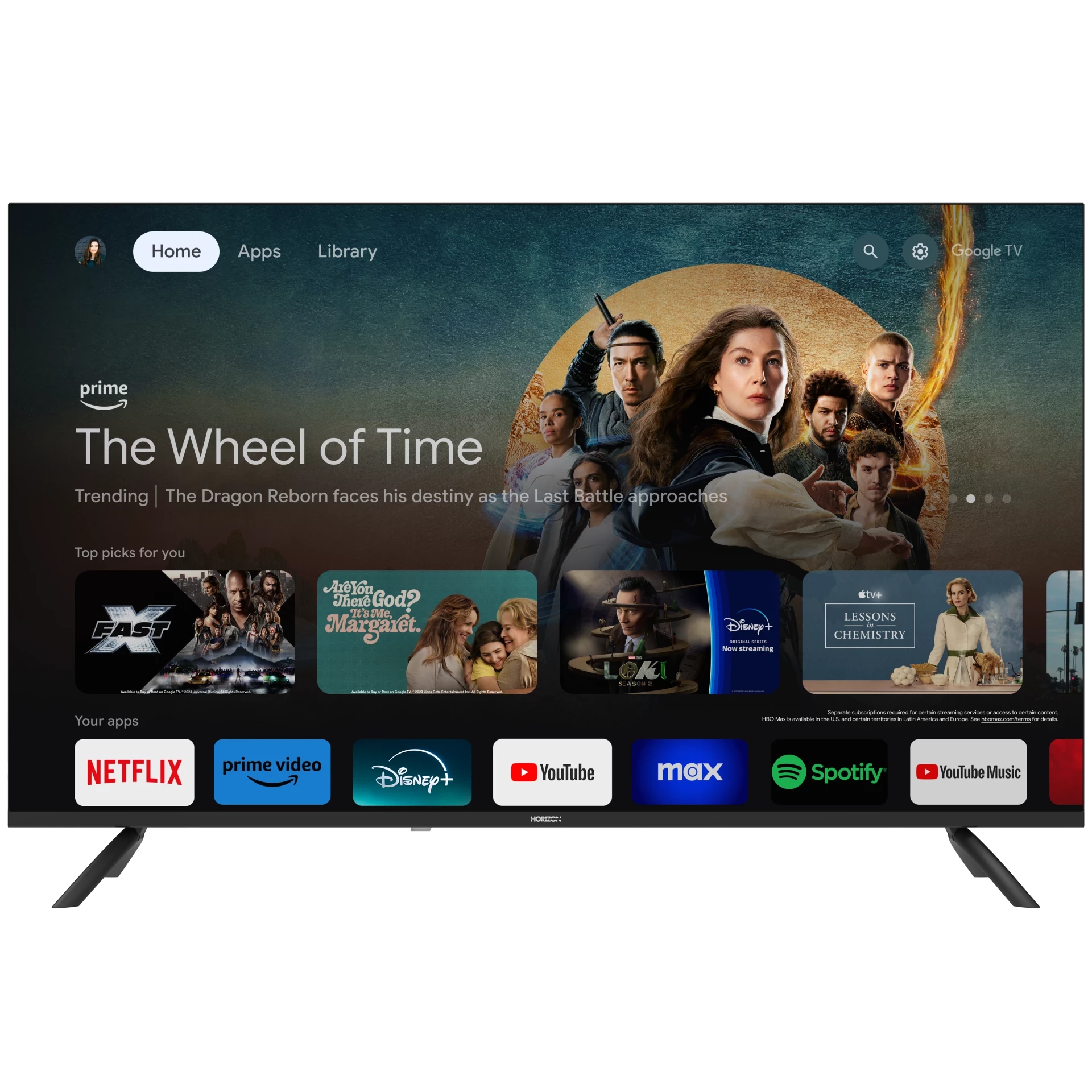 HORIZON TV LED 4K SMART 55HL7560U/D