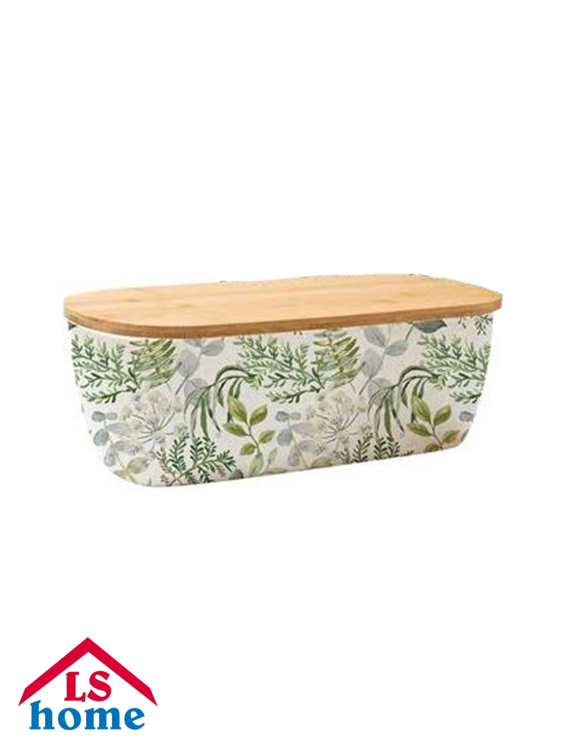 KUTIJA za kruh/dekor PVC s Bamboo poklopcem 36x20x13,3cm KT224196-11 Previllage