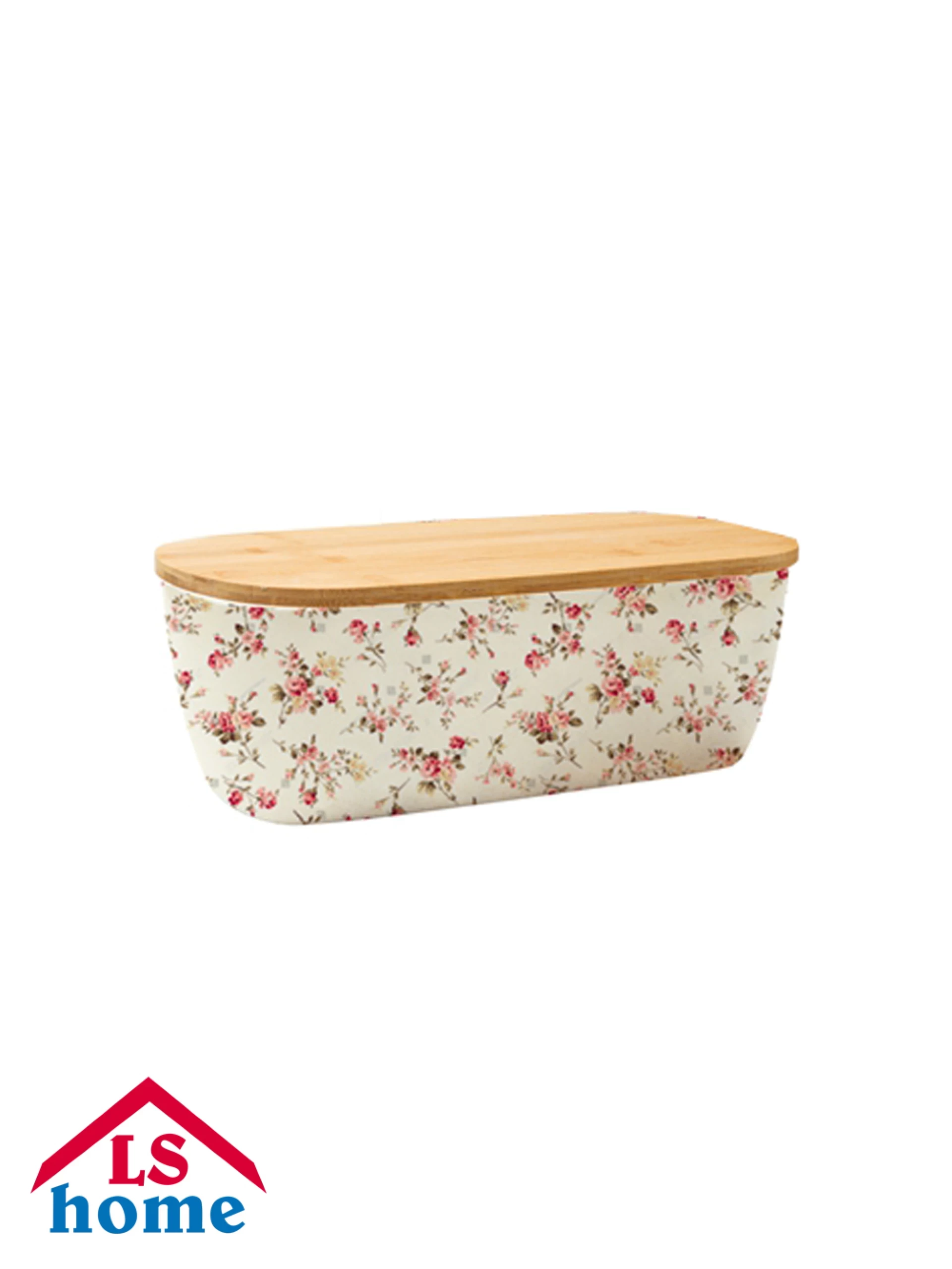 KUTIJA za kruh/dekor PVC s Bamboo poklopcem/36x20x13,3cm KT224196-13 Previllage