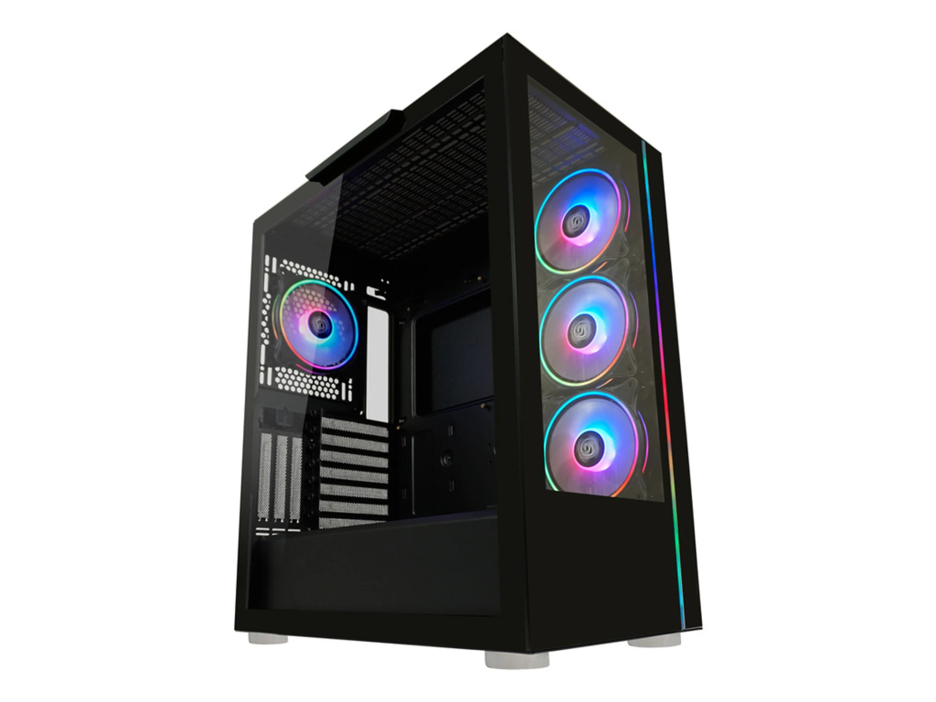 LC-Power Case Gaming 808B Midi-ATX, black, HD Audio, 4x 120mm ARGB fan, 1x USB-C