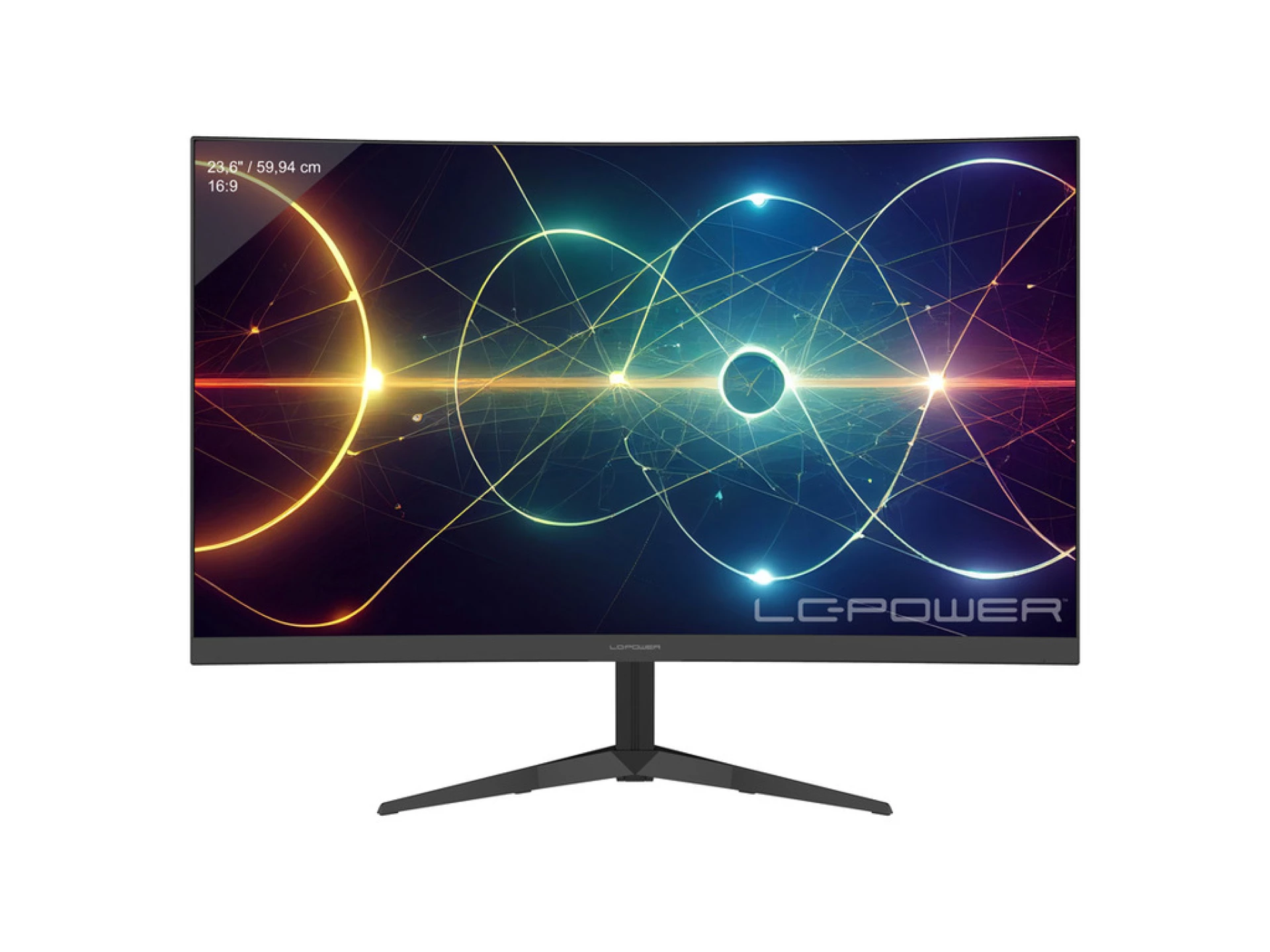 LC-Power Gaming Monitor 23,6"Curved, VA Panel, FHD, 165Hz,1920x1080, 2xHDMI, 2x DP, Audio out