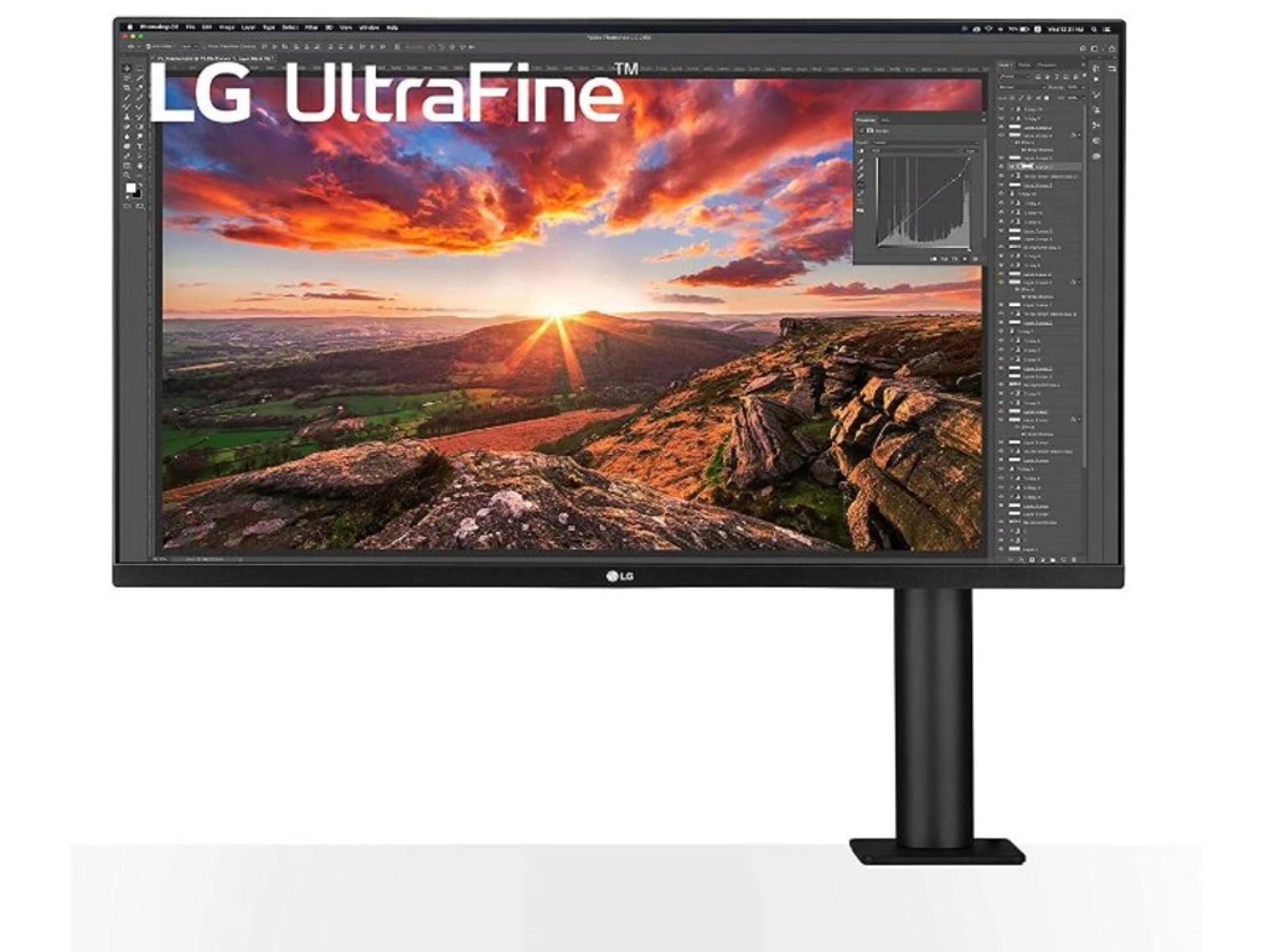 LG 31,5" Ergo mon 32UN880P-B31,5",4K,IPS,Ergo stand C-clamp,350cd,2xHDMI,DP,type-C 60W,2x USB 3.0