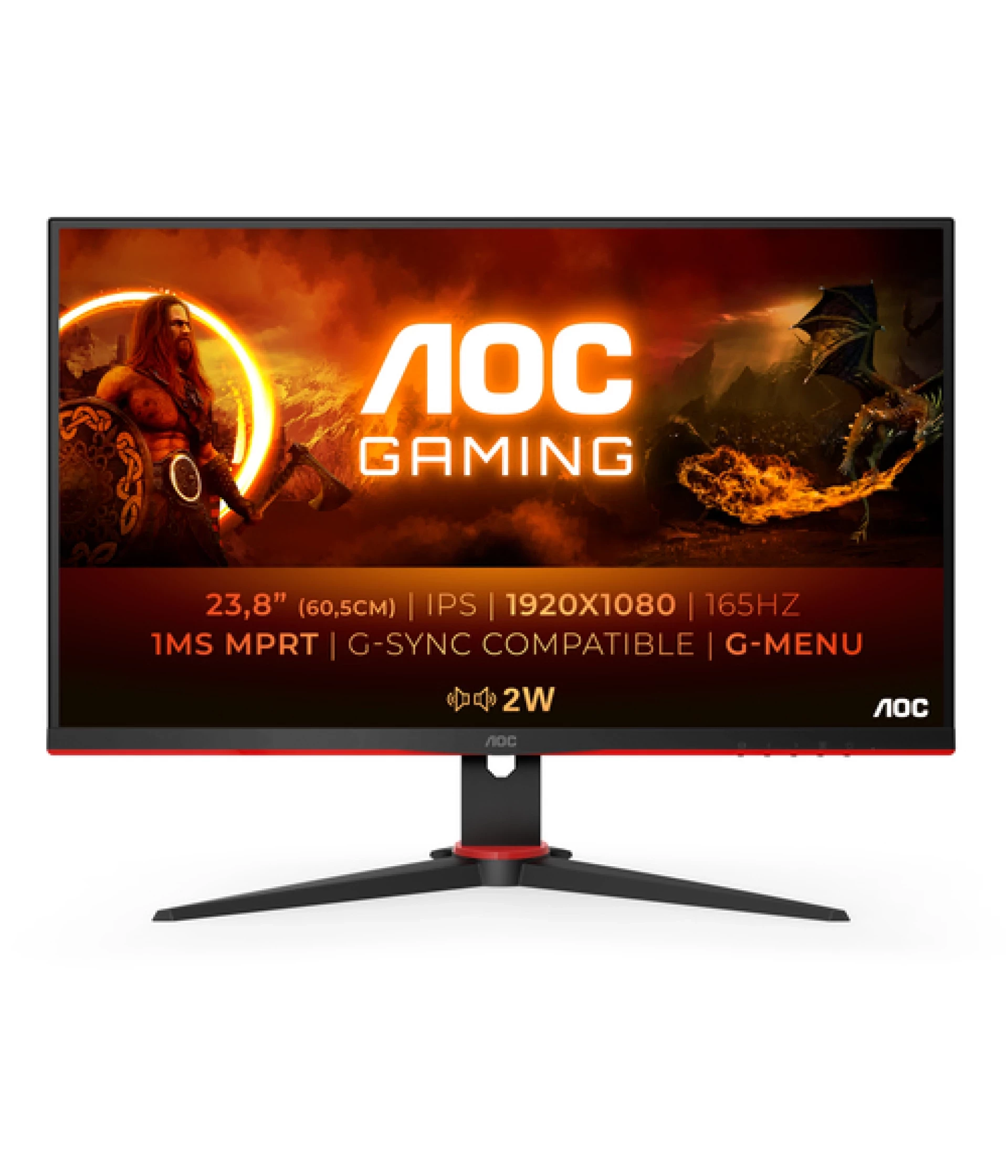 MON 24 AOC 24G2SPU/BK FHD IPS Gaming 165Hz