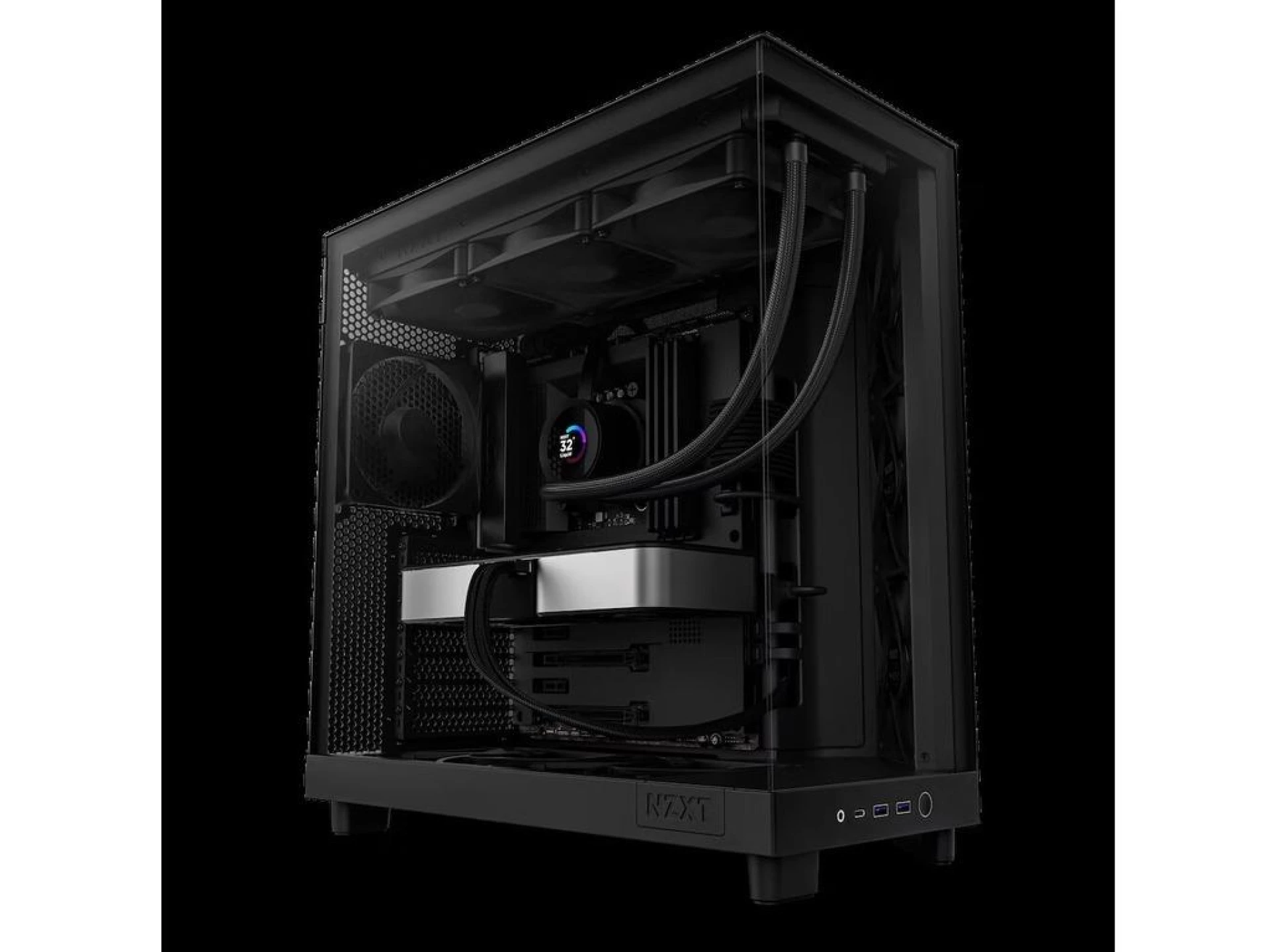 NZXT CASE H6 FLOW BLACK mini-ITX, Micro-ATX, ATX, Mid-tower, 3x fan