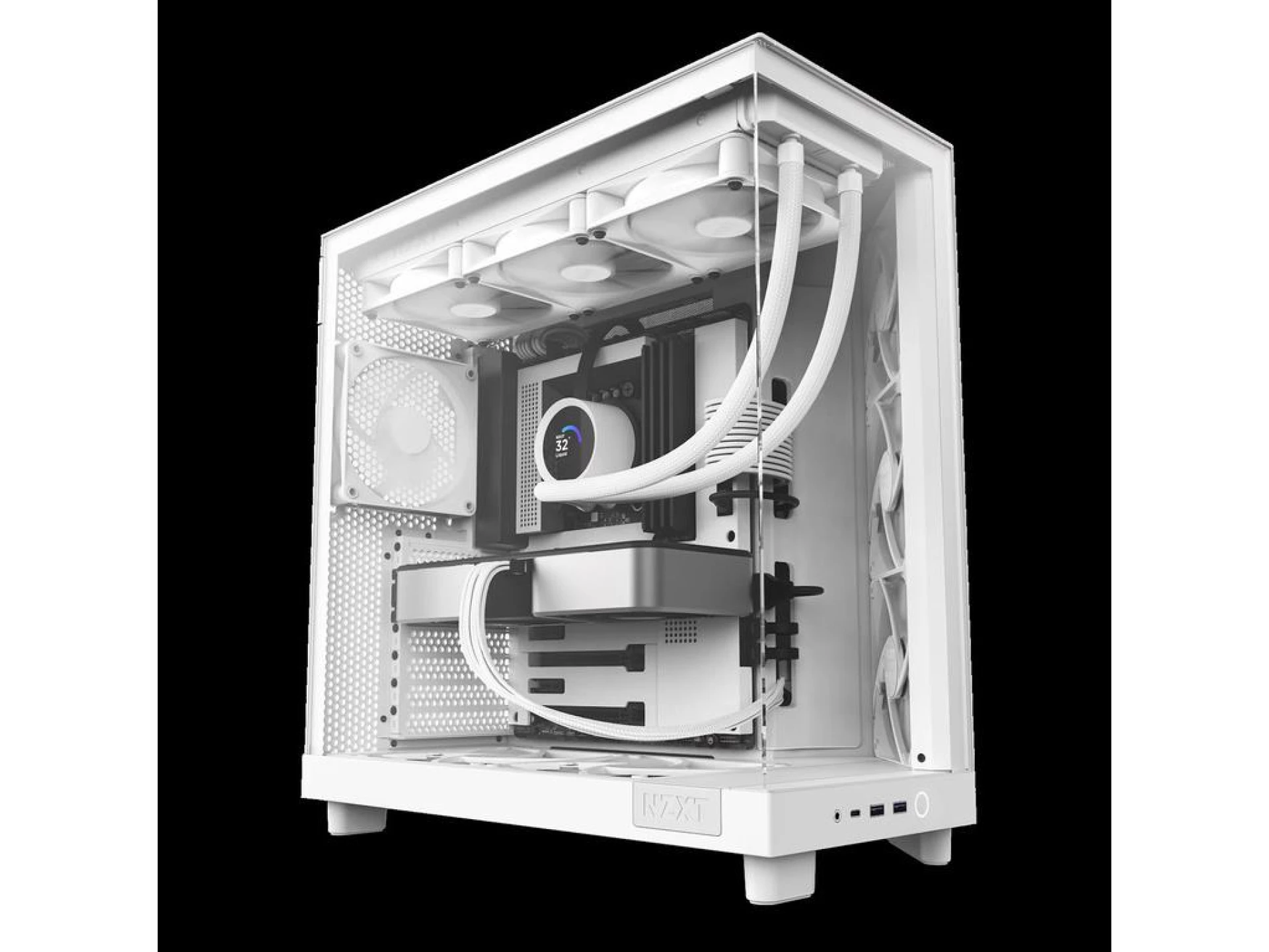 NZXT CASE H6 FLOW WHITE mini-ITX, Micro-ATX, ATX, Mid-tower, 3x fan