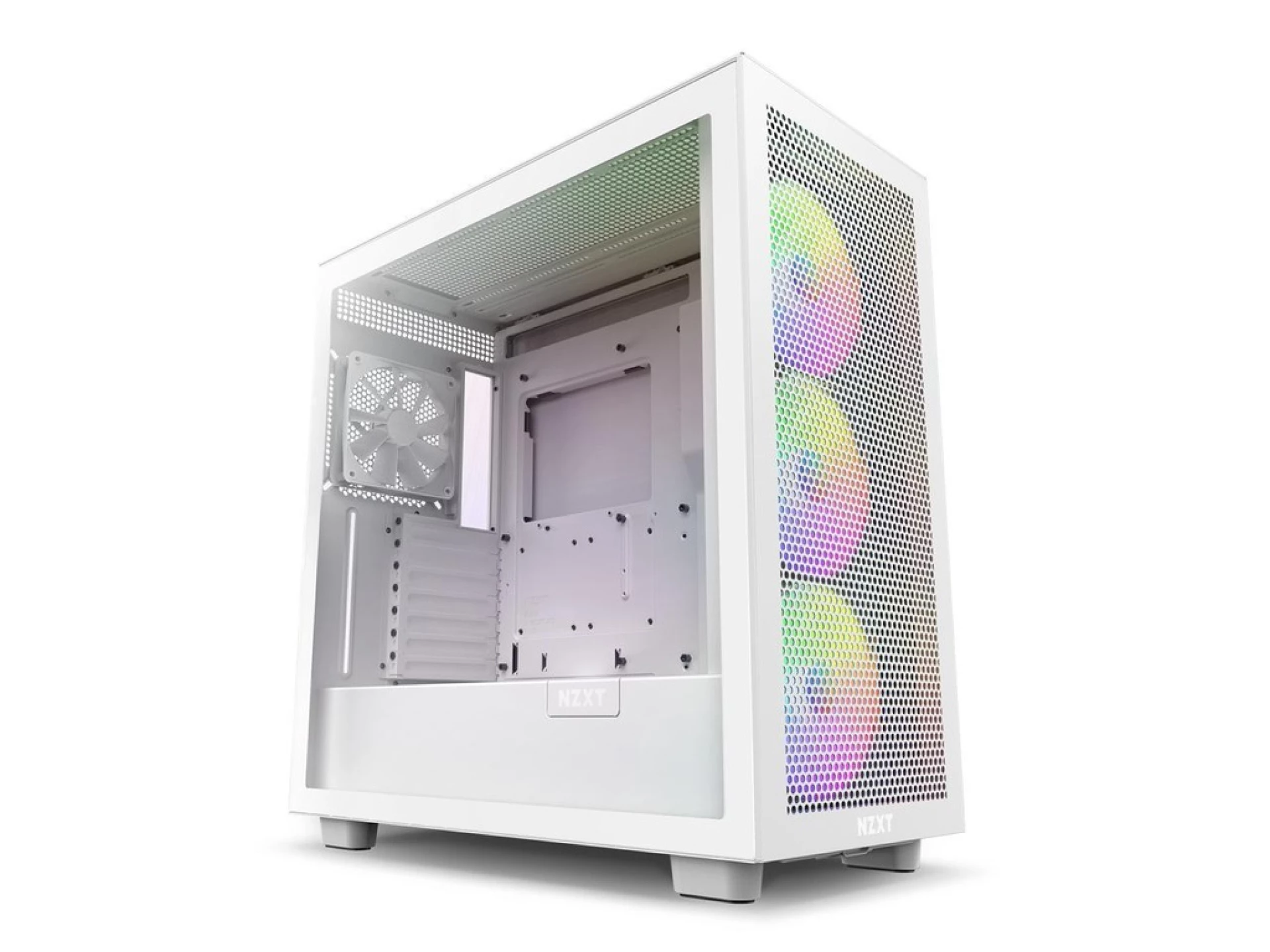 NZXT CASE H7 Flow White RGBMini-ITX, Micro-ATX, ATX3x F140 RGB fans, 1x F120Q fan