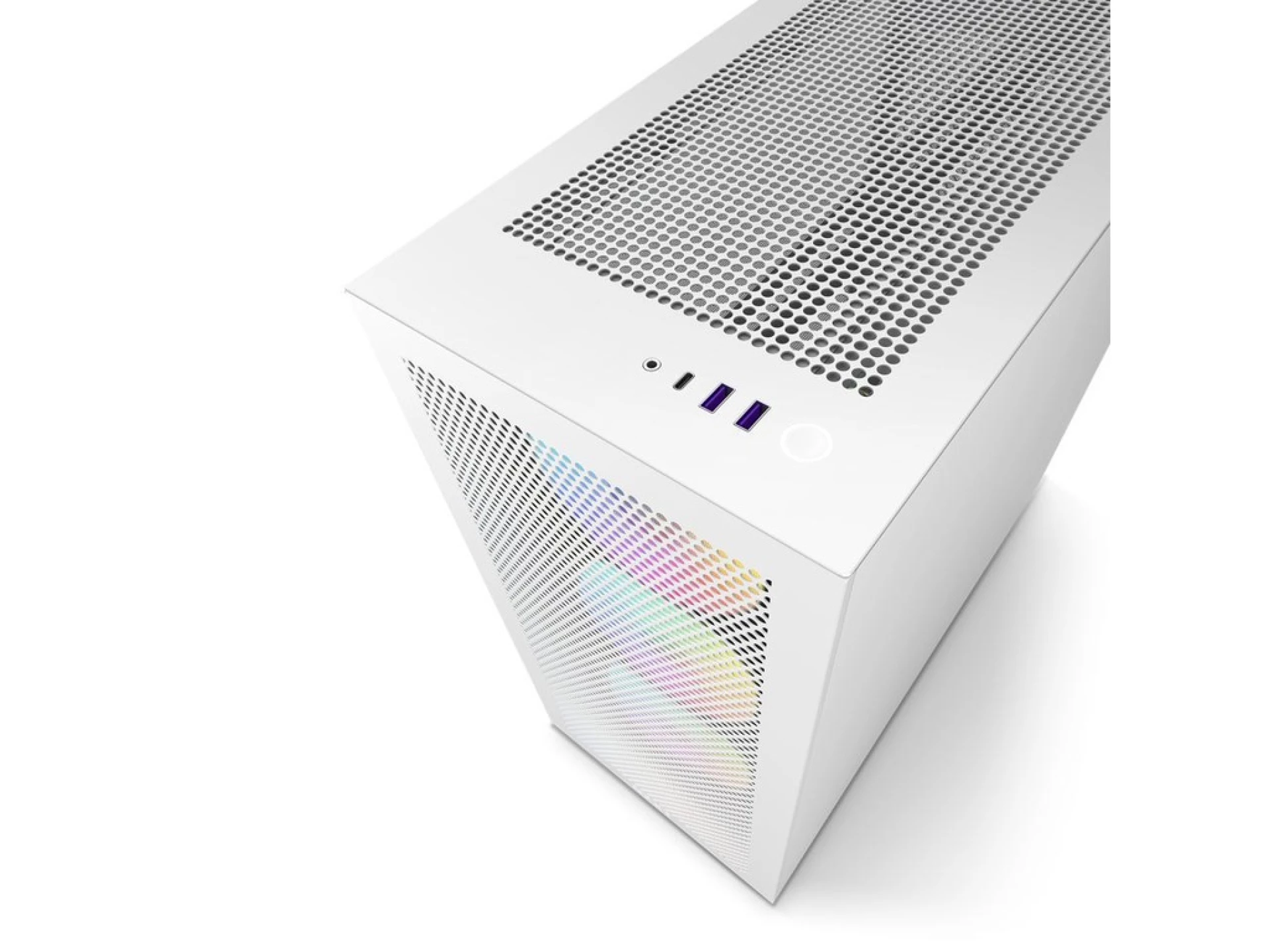 NZXT CASE H7 Flow White RGBMini-ITX, Micro-ATX, ATX3x F140 RGB fans, 1x F120Q fan